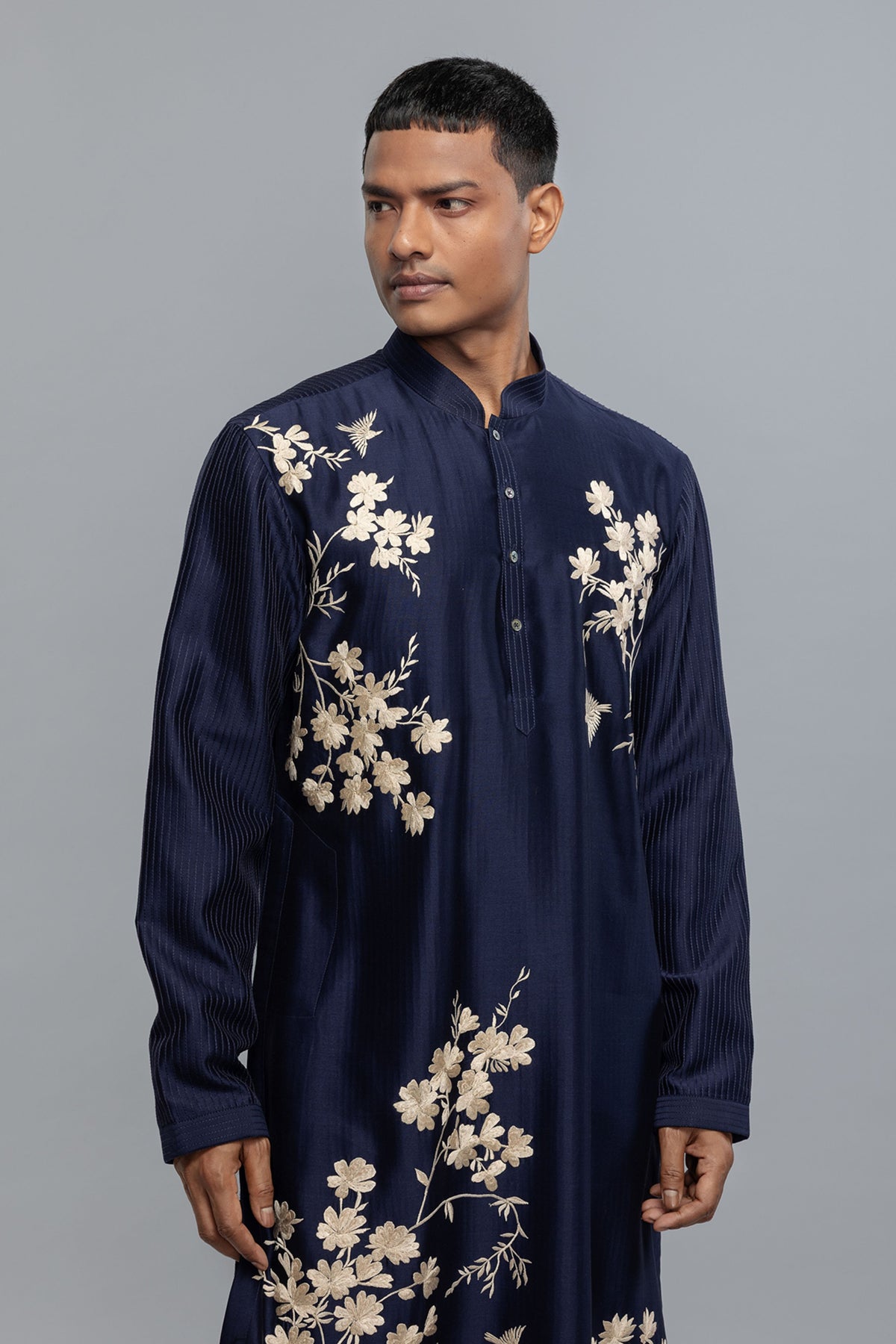 Chanderi Kurta With Fine Detailing