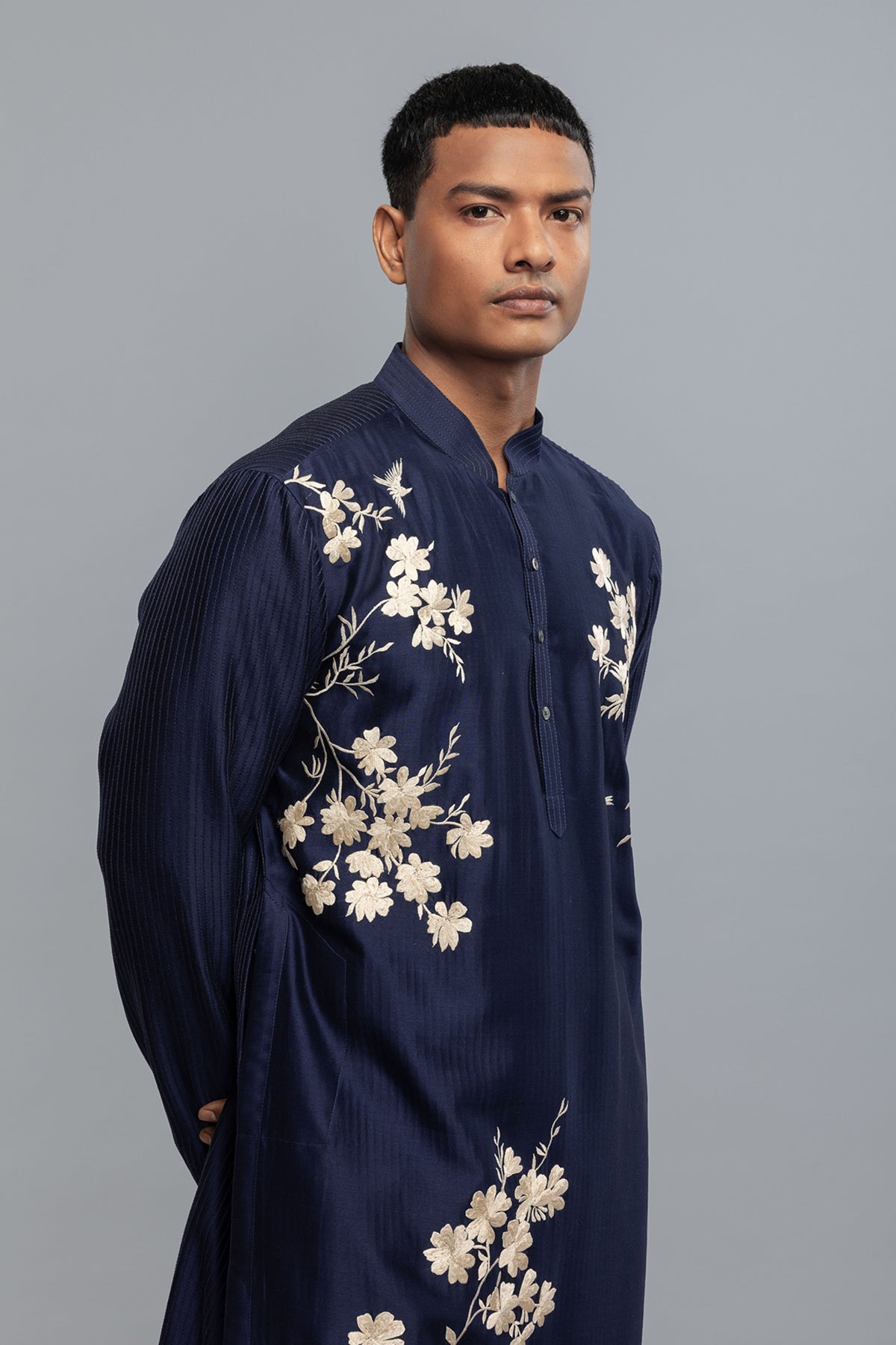 Chanderi Kurta With Fine Detailing