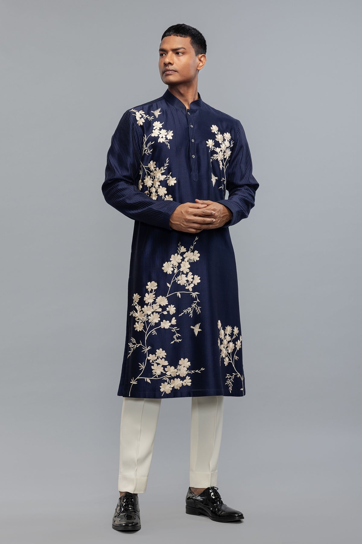 Chanderi Kurta With Fine Detailing
