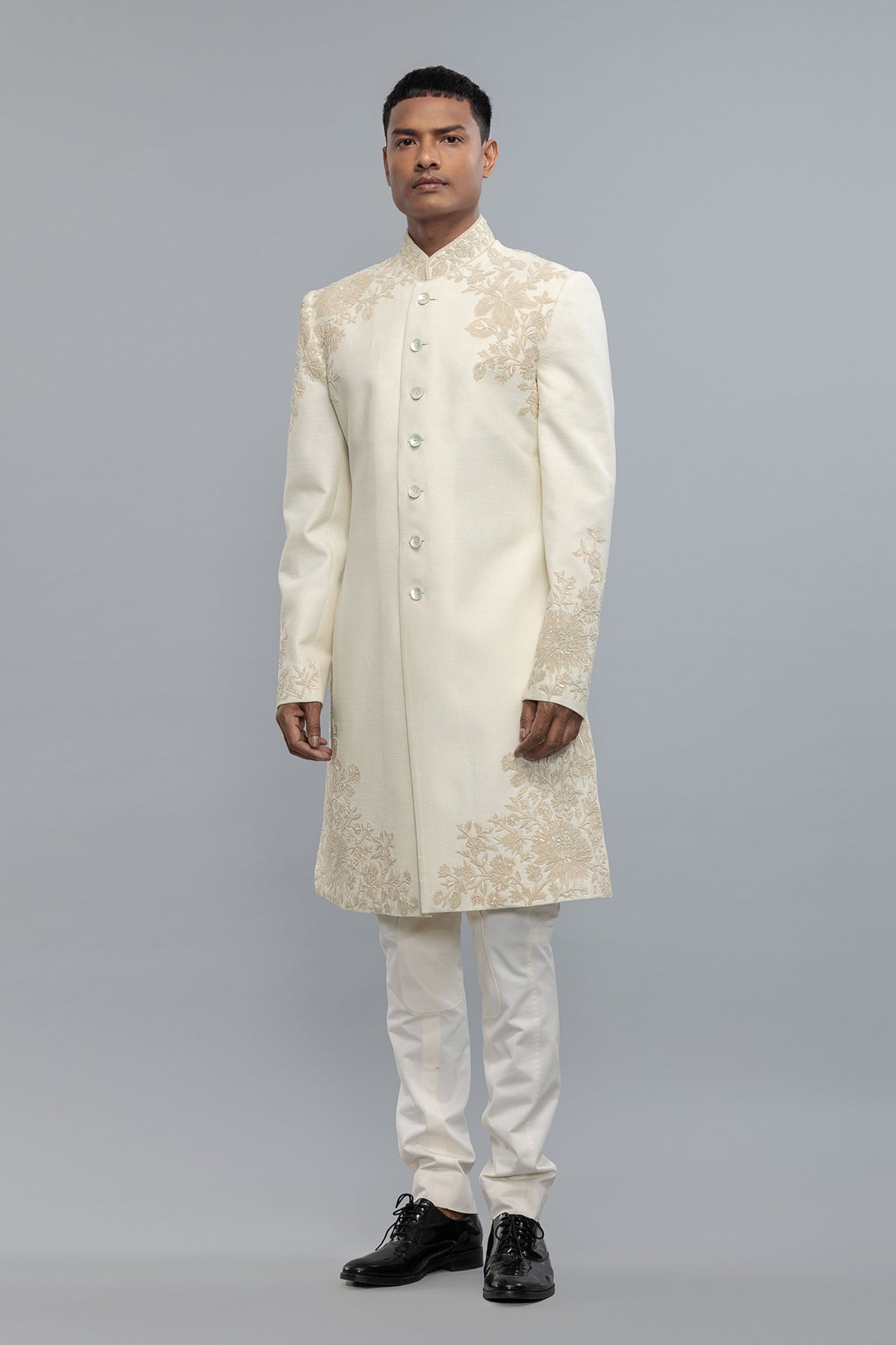 Sherwani In Matka Silk