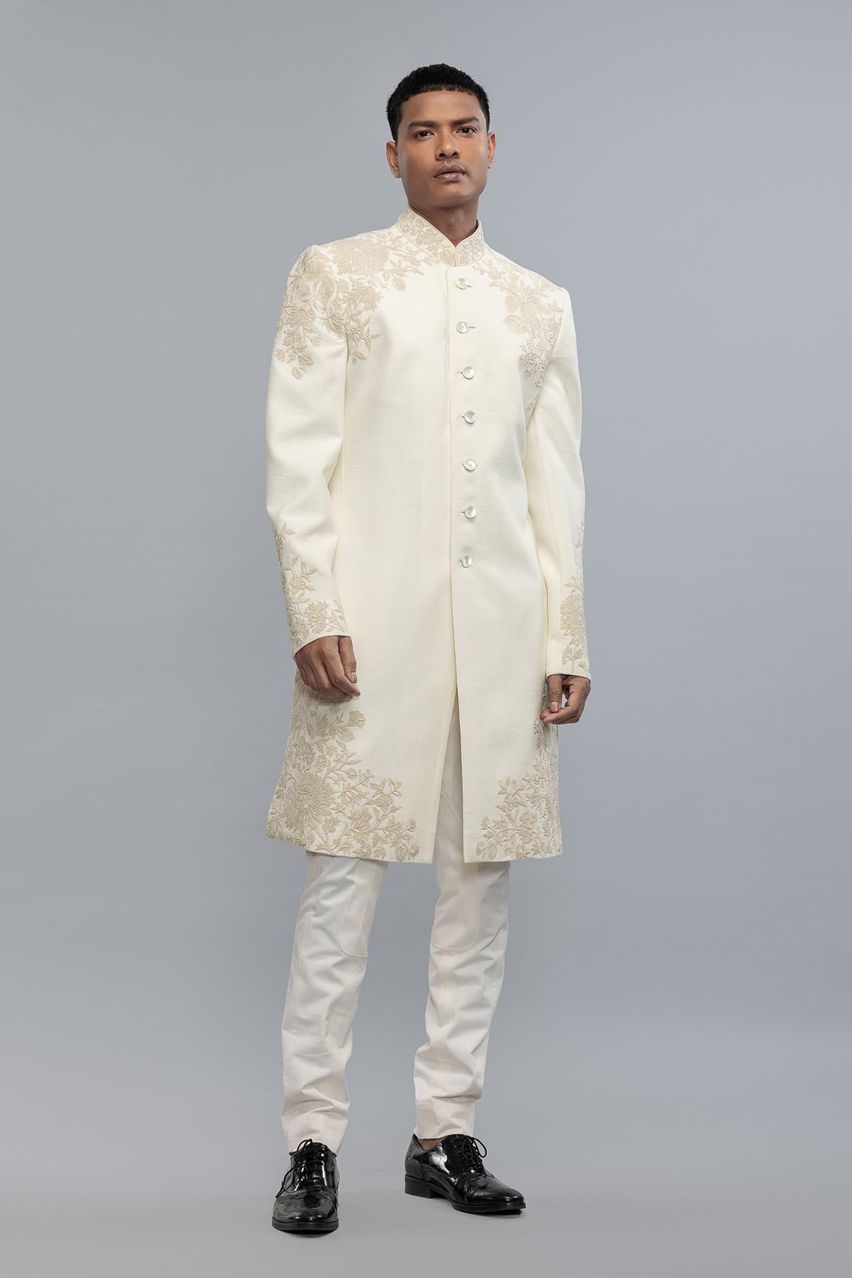 Sherwani In Matka Silk