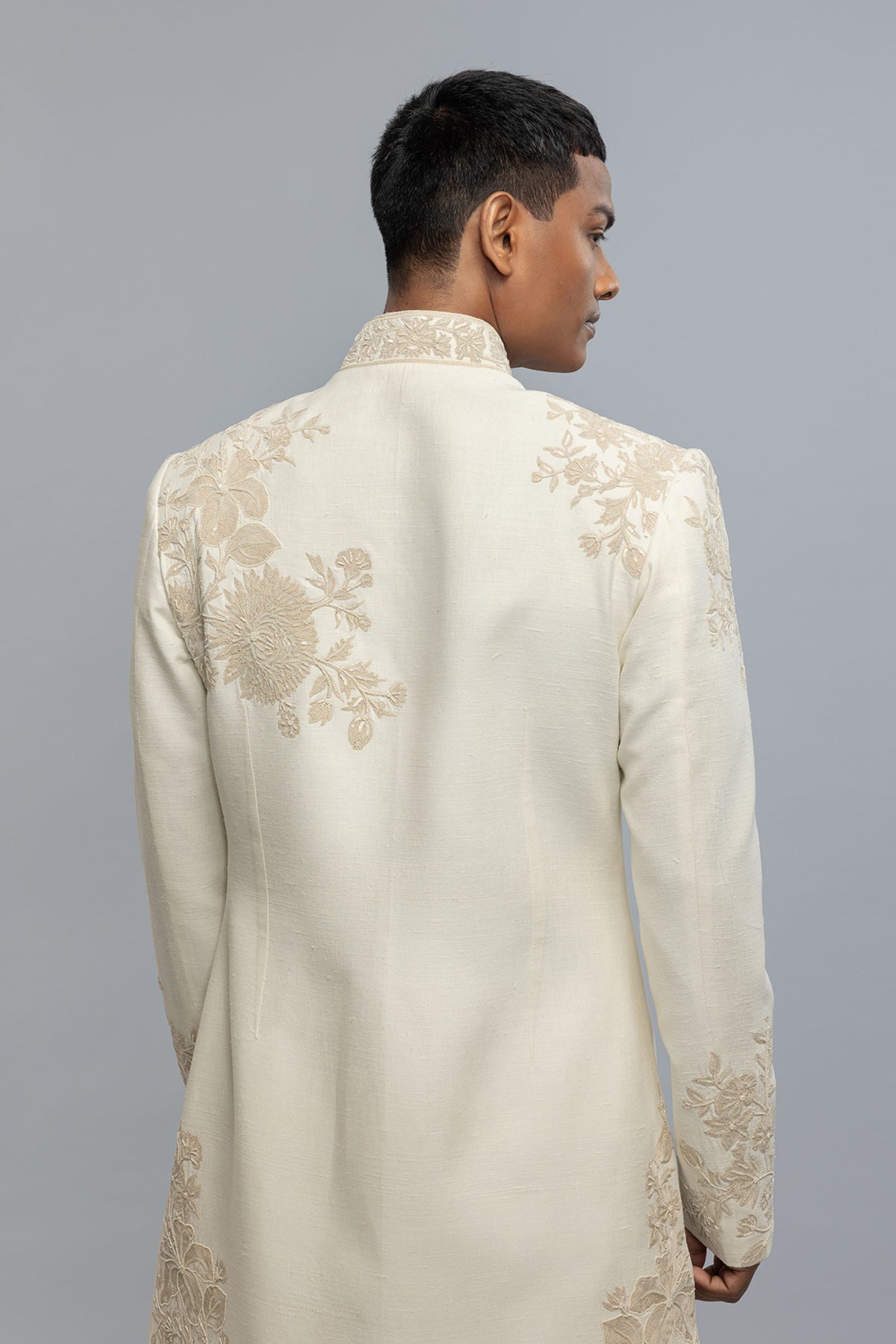 Sherwani In Matka Silk