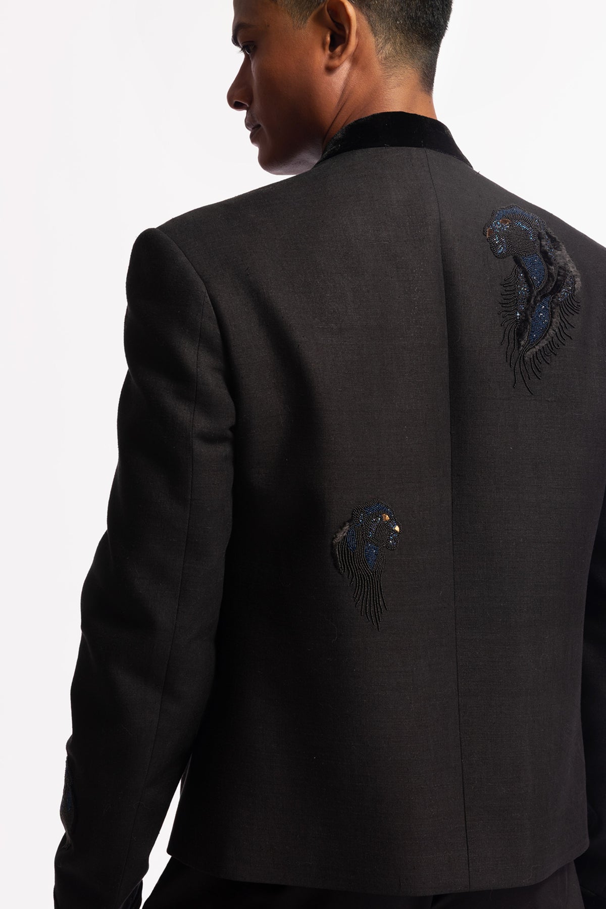 Embroidered Jacket With Horse Motif
