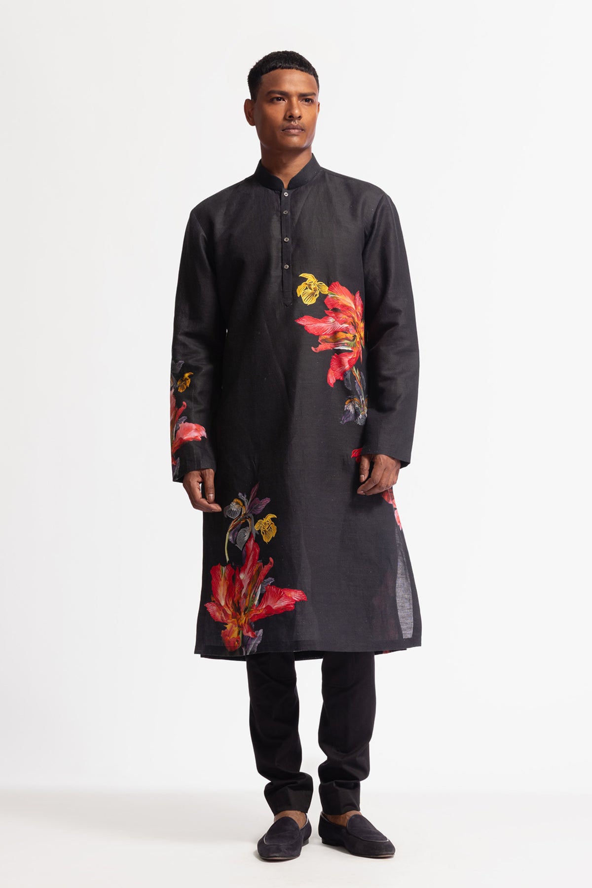 Printed Linen Kurta
