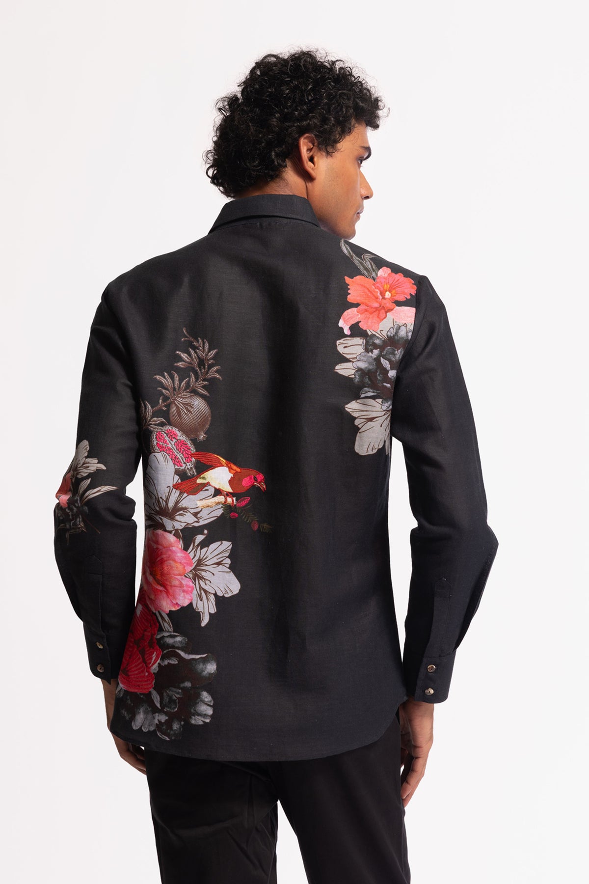 Black Floral Shirt
