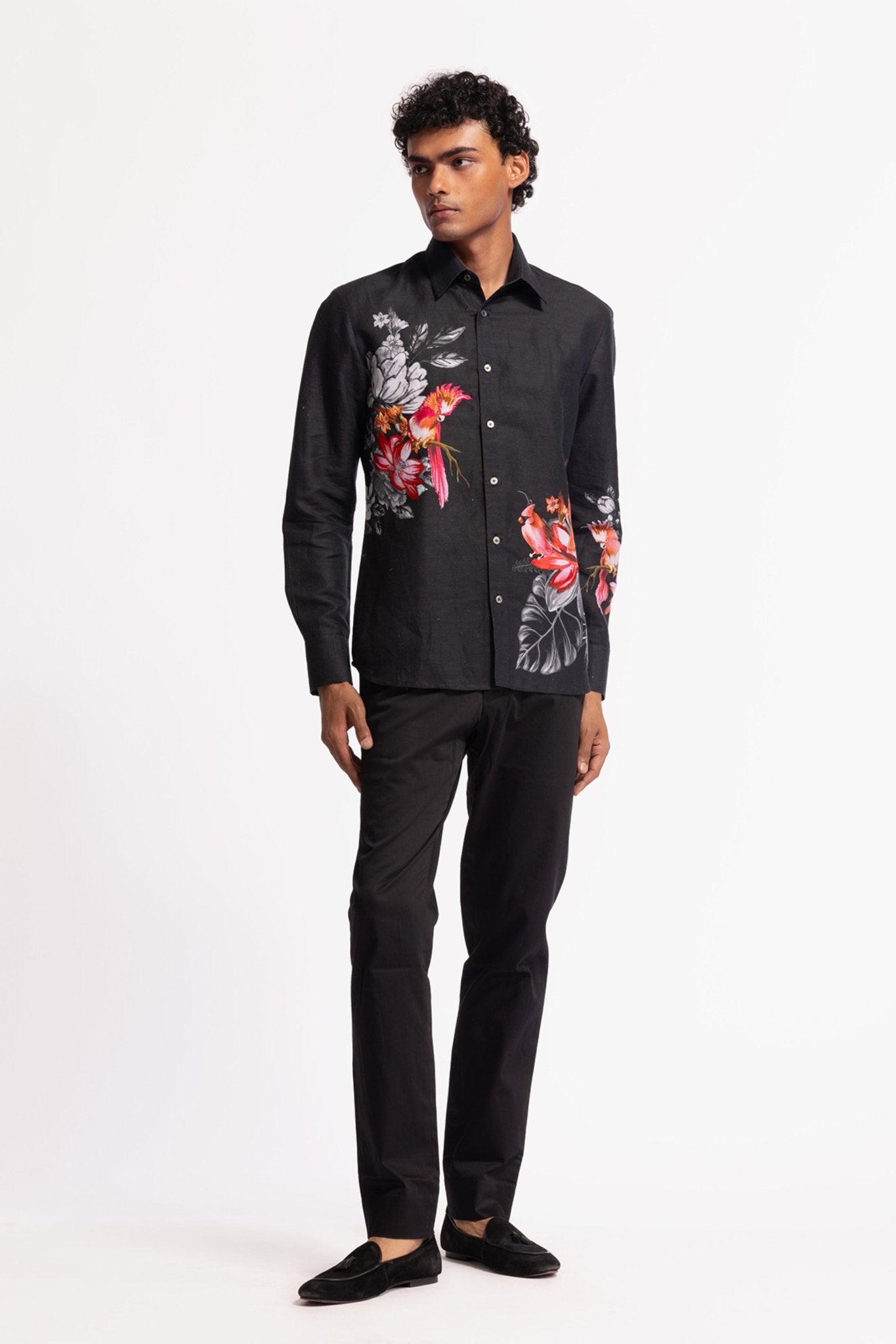 Black Shirt - Rohit Bal Menswear - Elahe