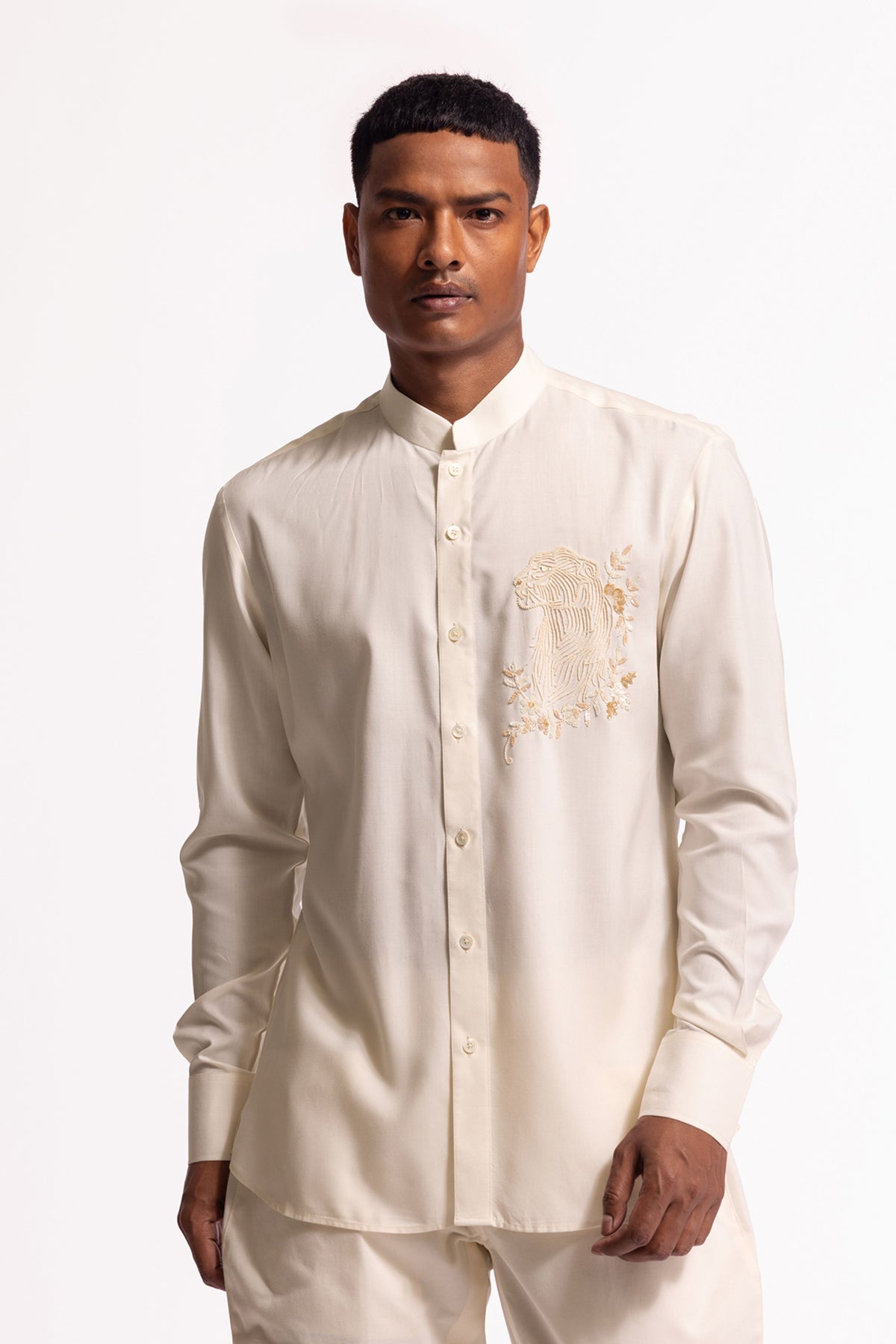 Ivory Shirt With Motif