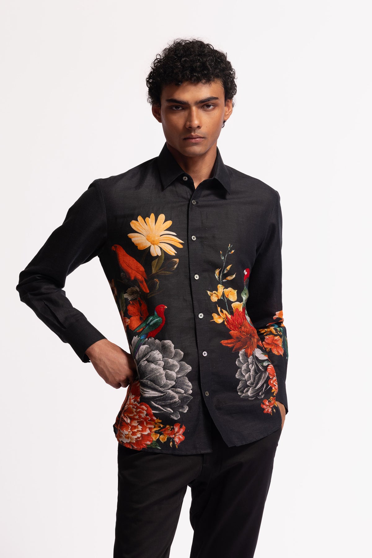 Floral Embroidered Shirt