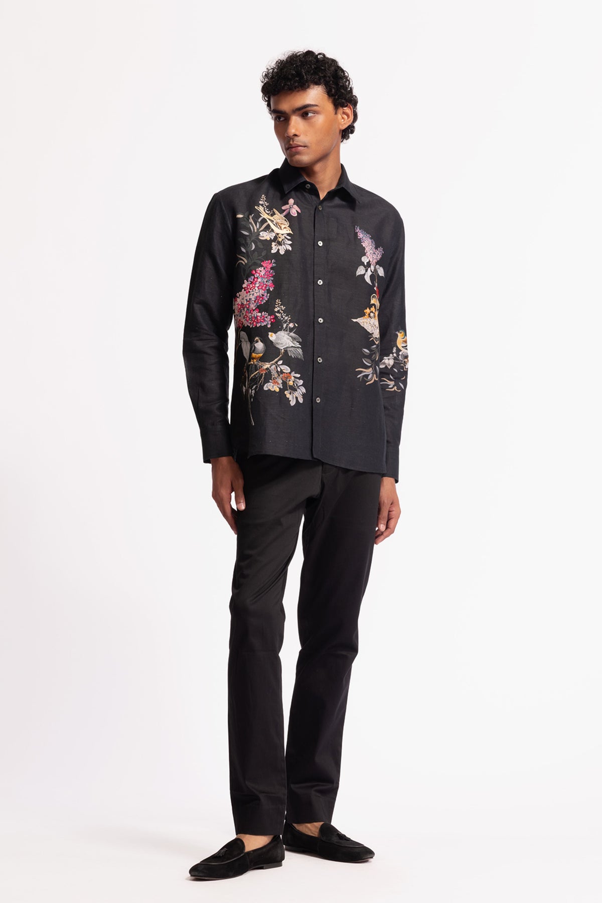 Floral Black Shirt