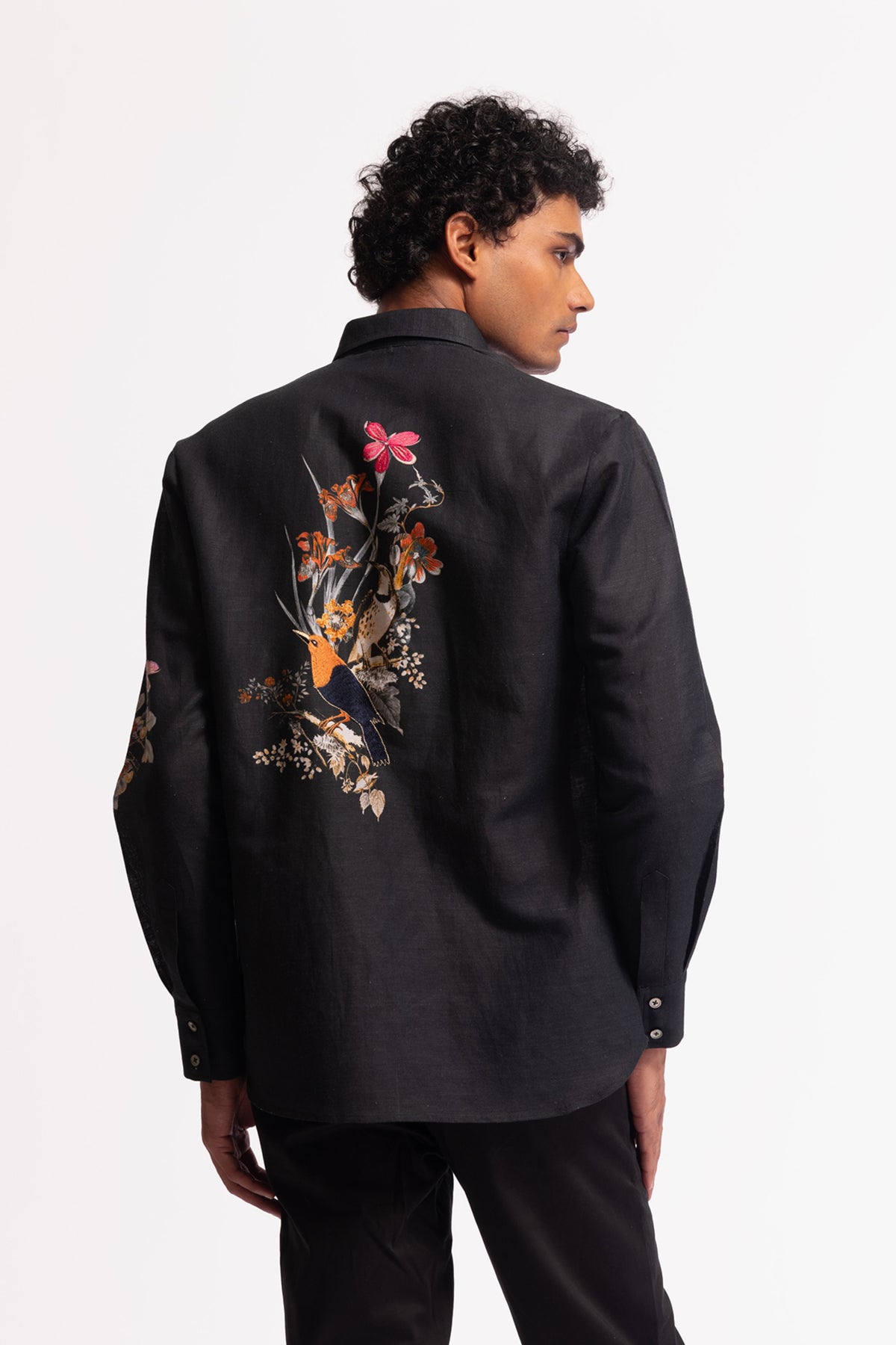 Floral Black Shirt
