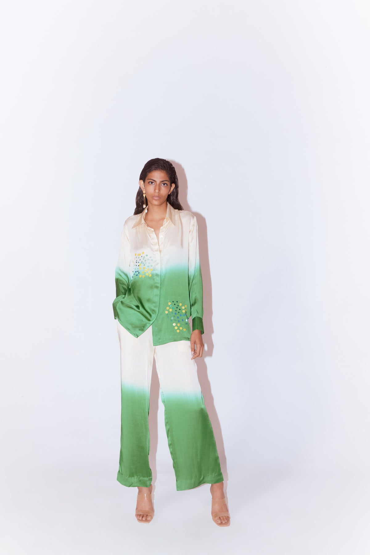 Lime Ice Leheriya Shirt and Trousers