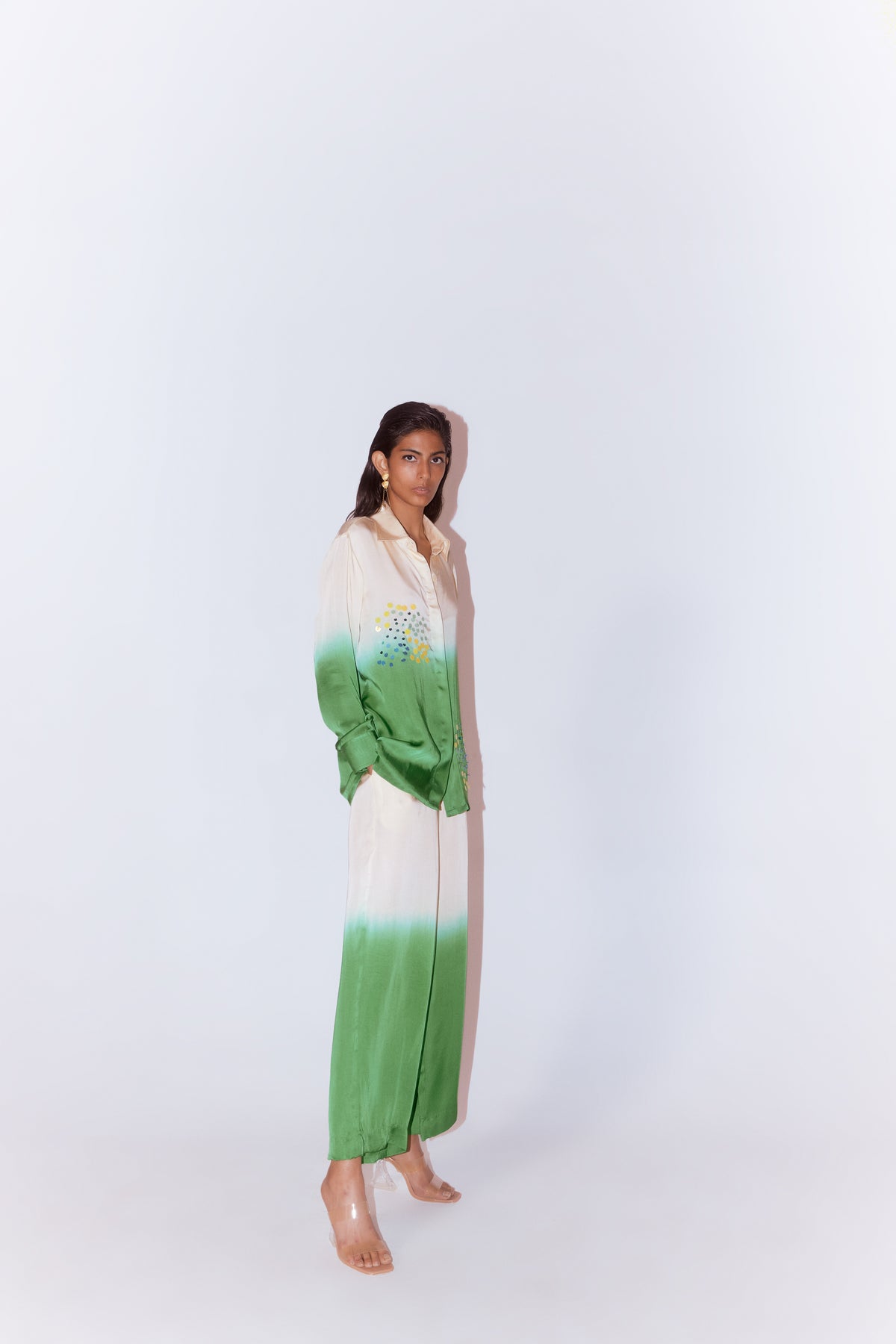 Lime Ice Leheriya Shirt and Trousers