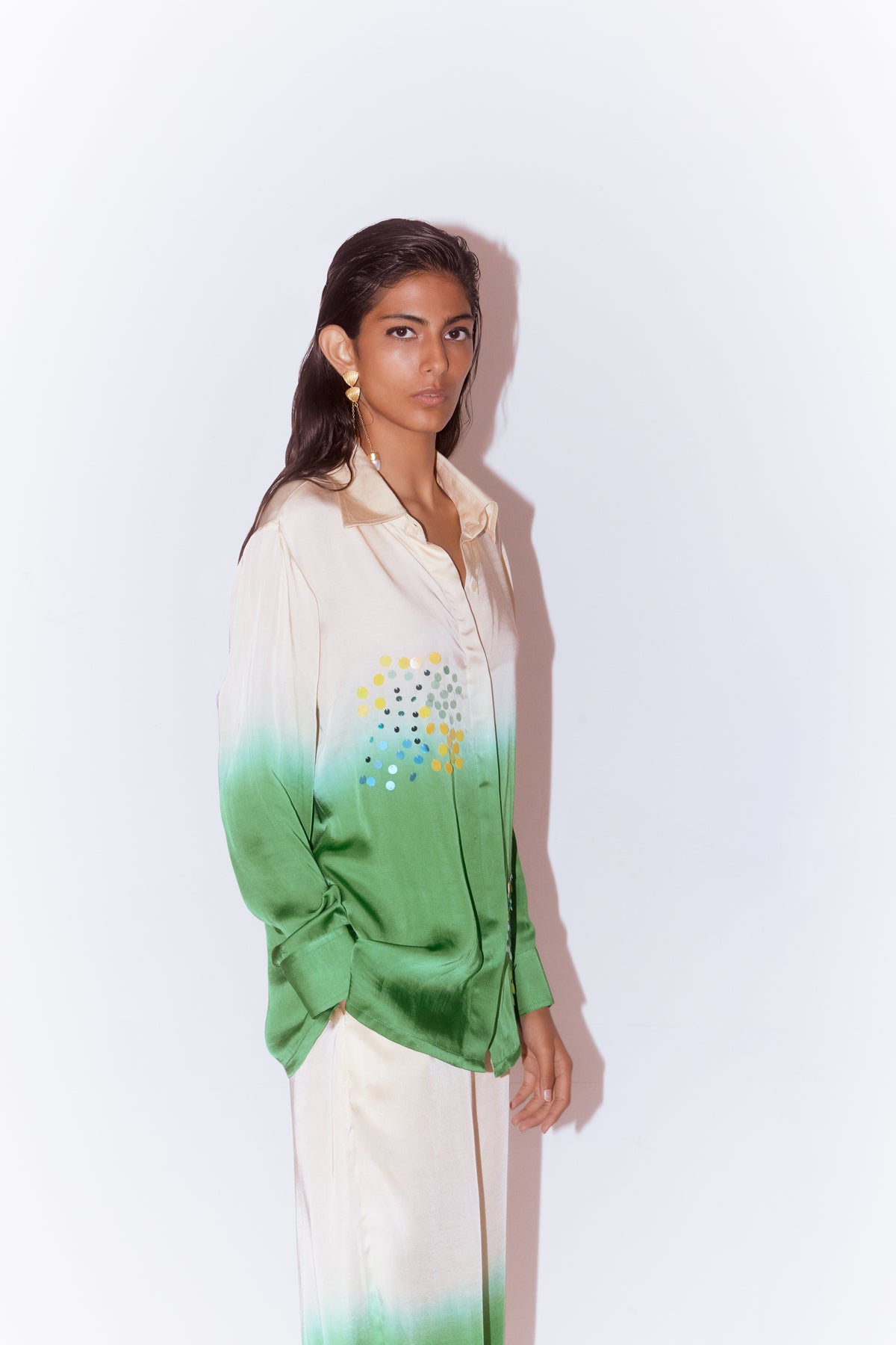 Lime Ice Leheriya Shirt and Trousers