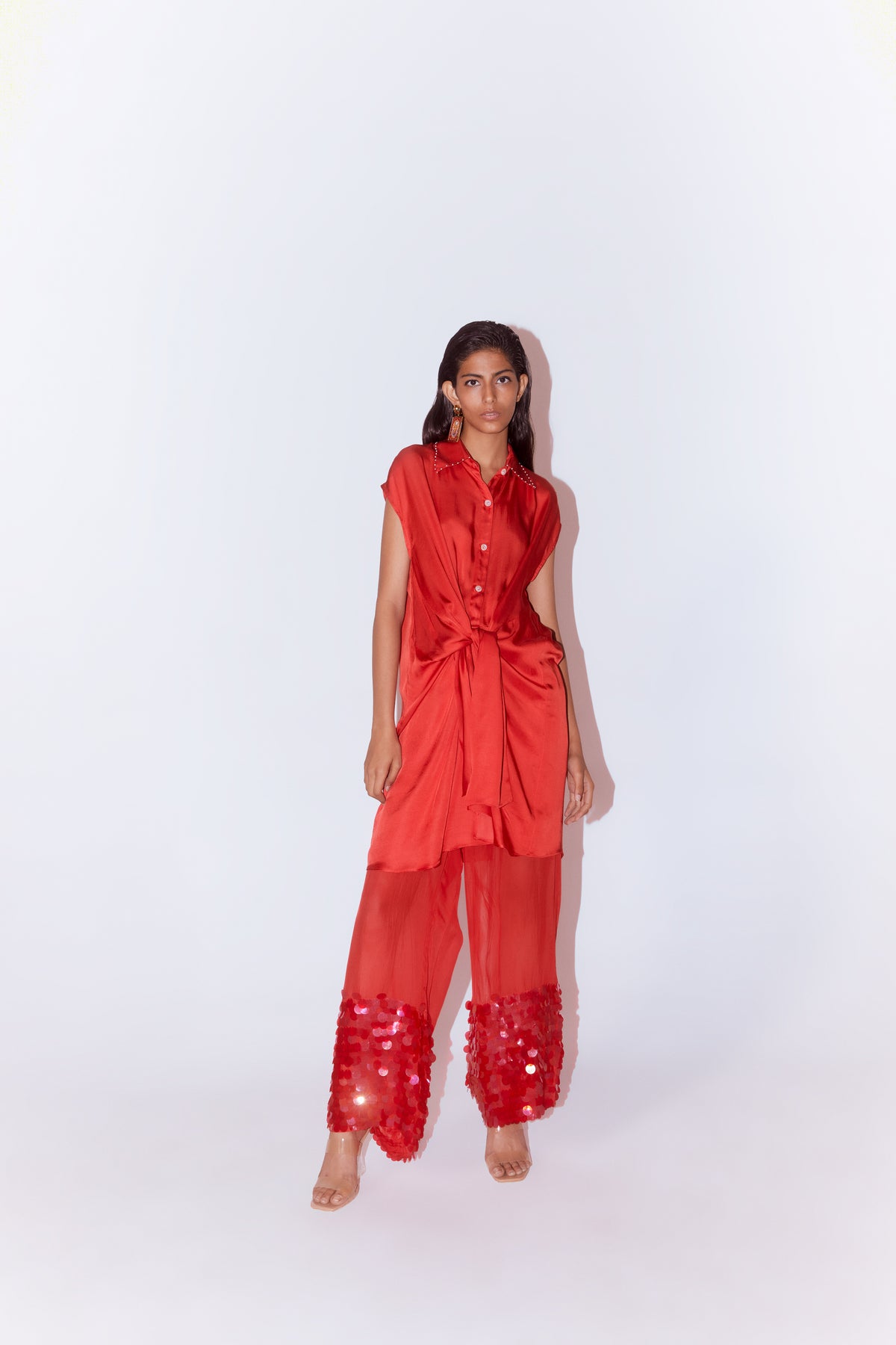 Aspen Organza Embroidered Trousers