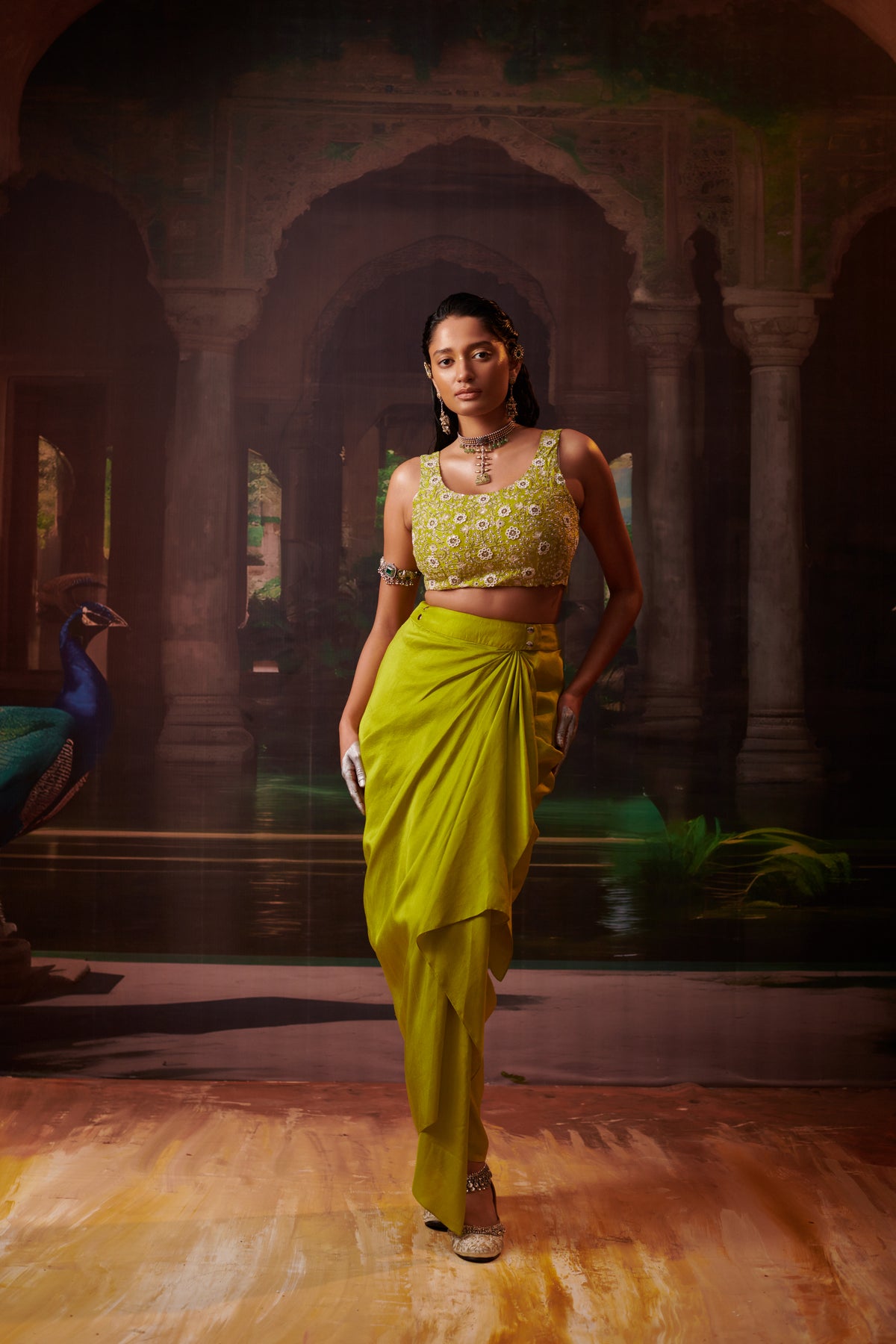 Rimjhim Bandhani Cape Set