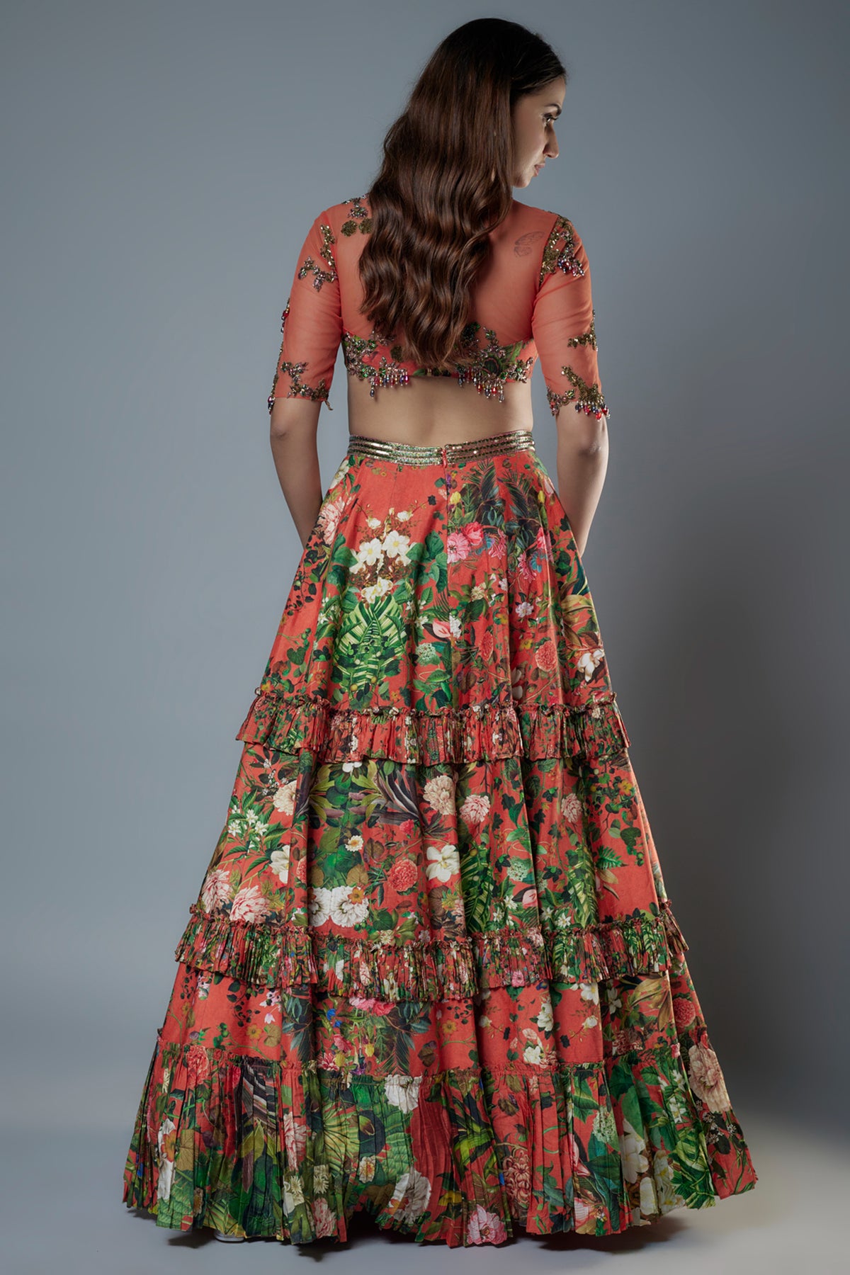 Layered Frill Lehenga Set