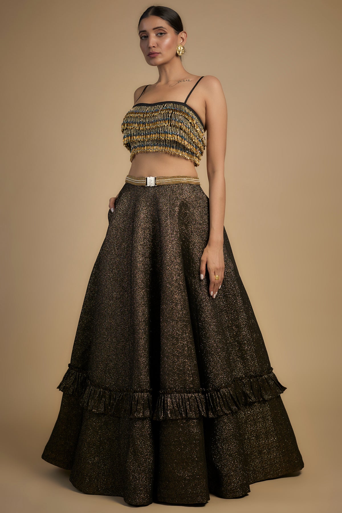 Tassels Embroidered Lehenga Set
