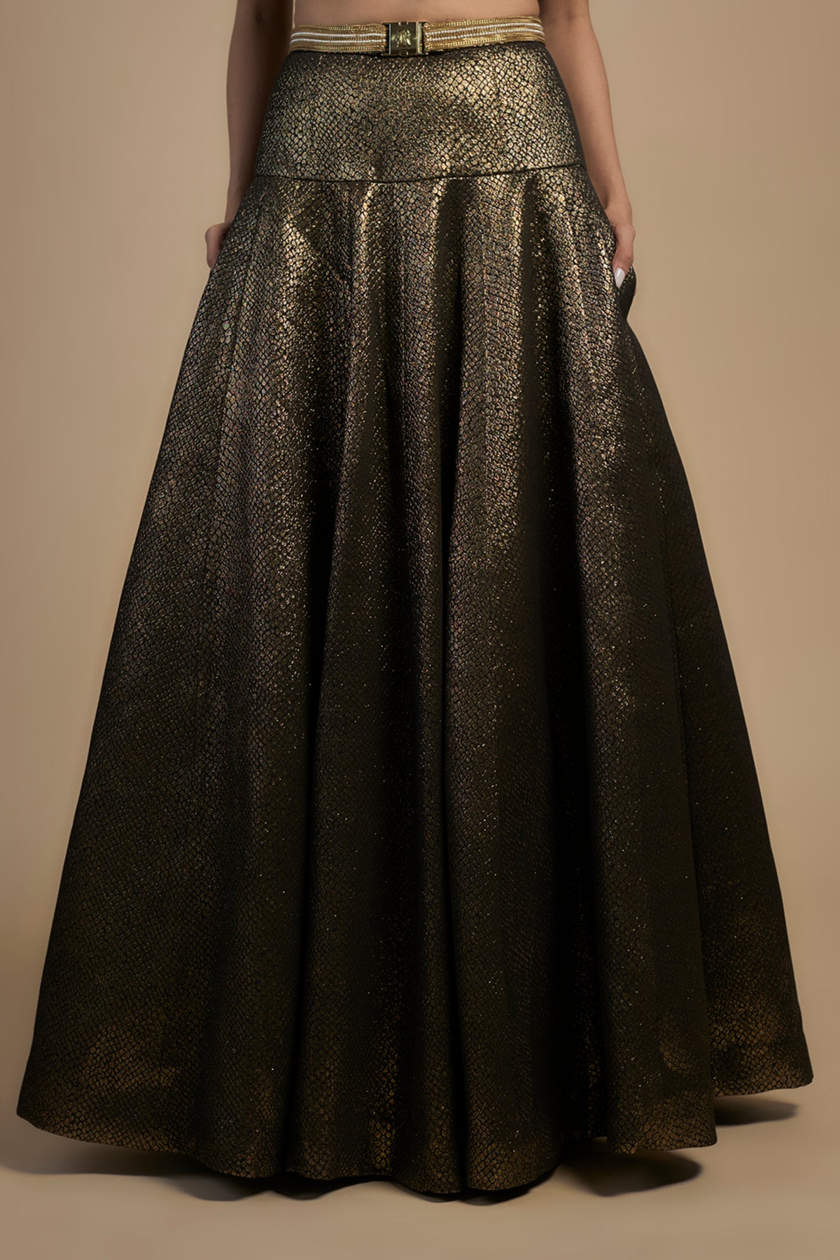 Embroidered Fit Blouse With Lehenga