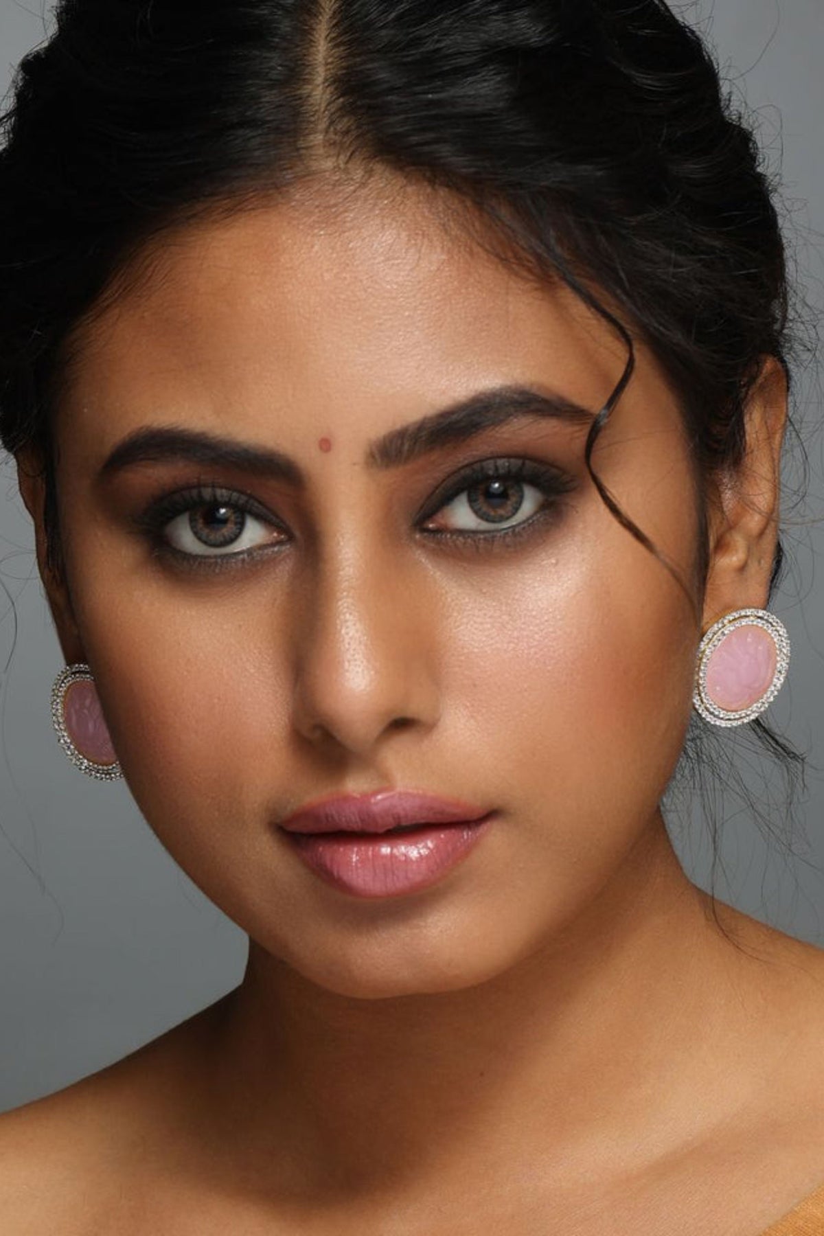 Lotus Earrings in Pink