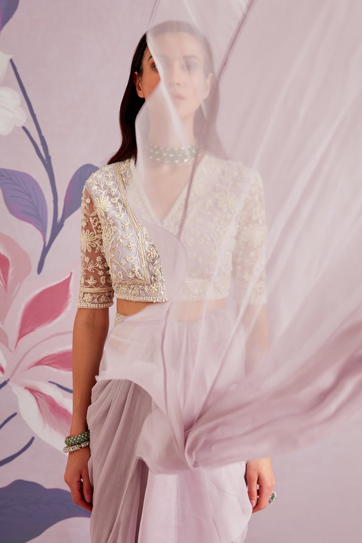 Hyacinth saree set