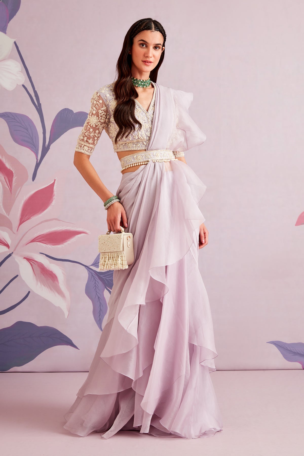 Hyacinth saree set