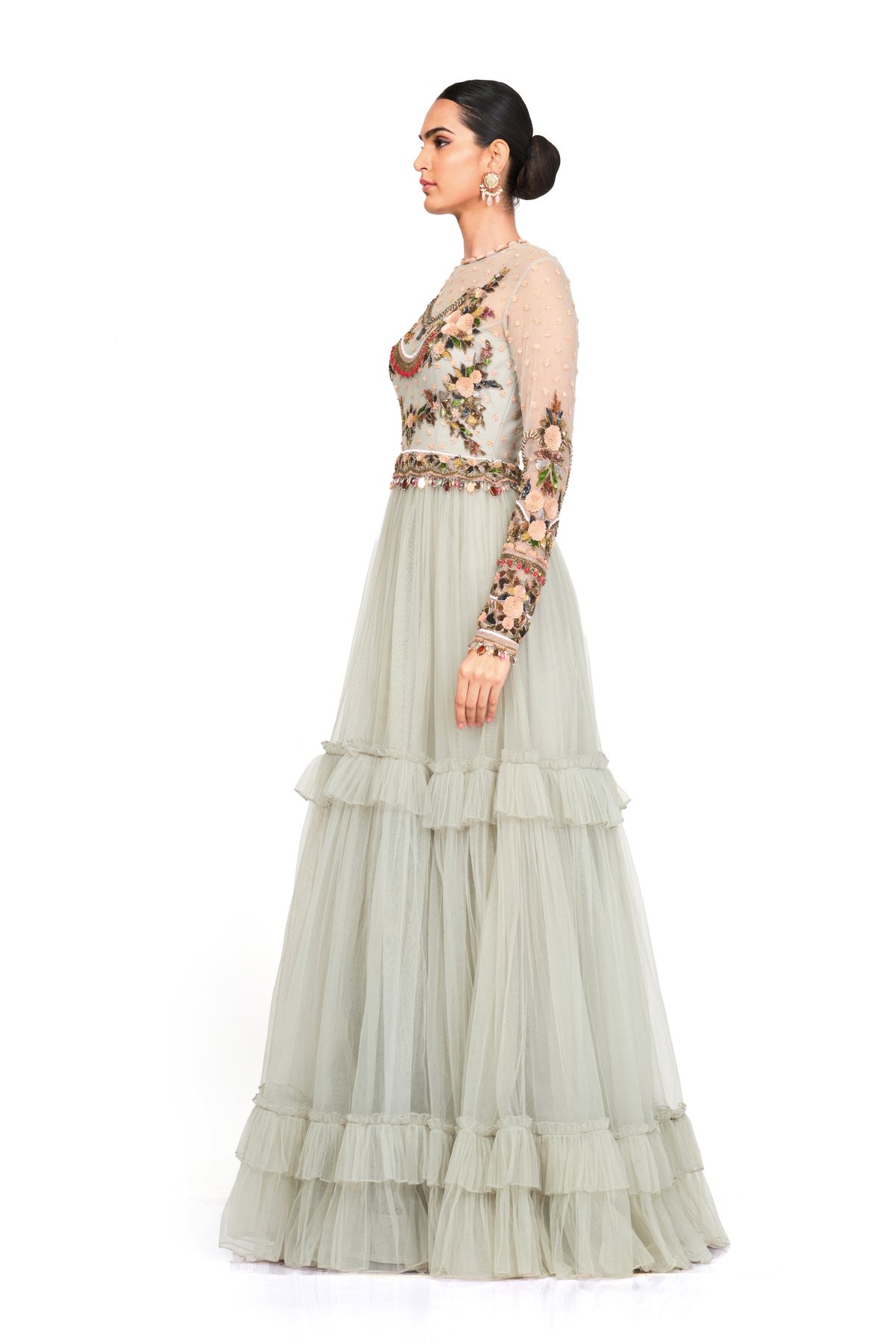 Hand Embroidered Anarkali Gown