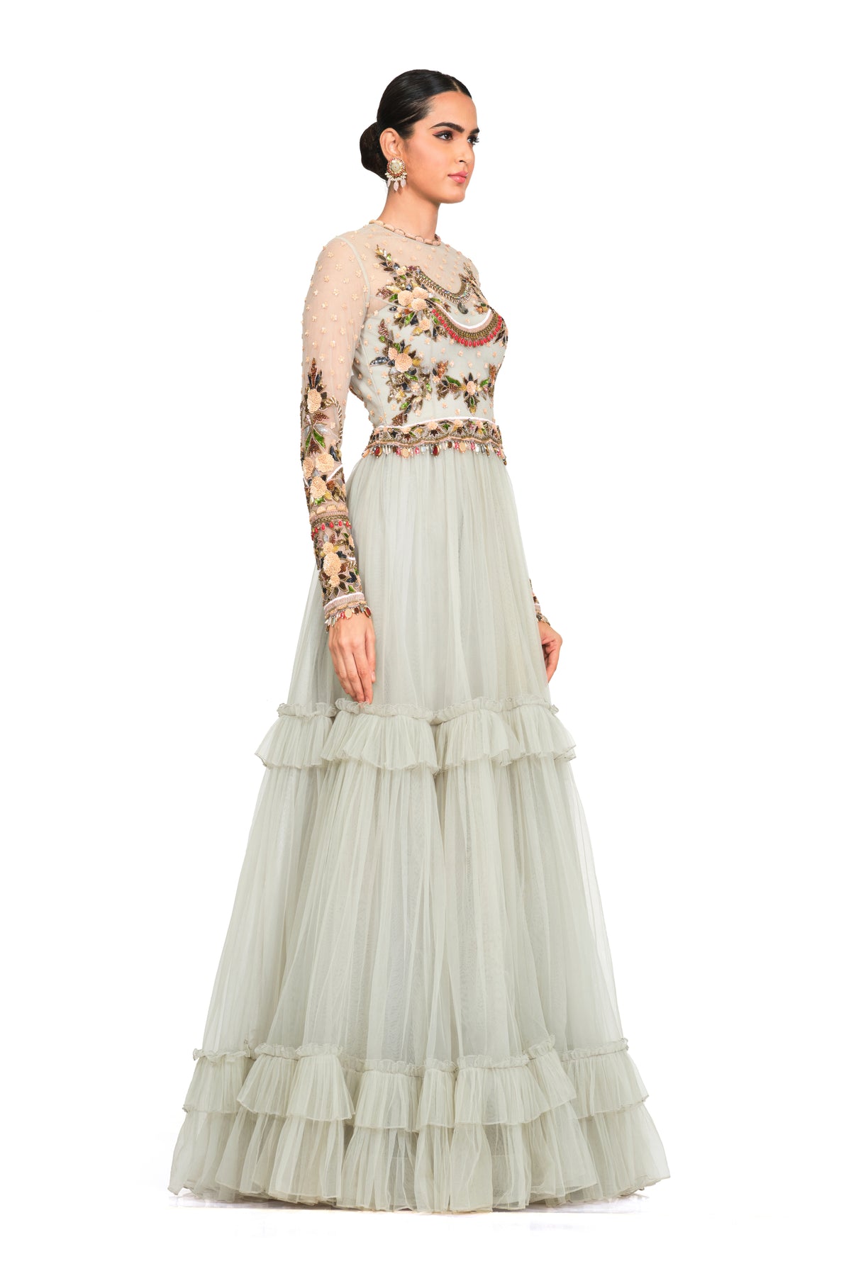 Hand Embroidered Anarkali Gown