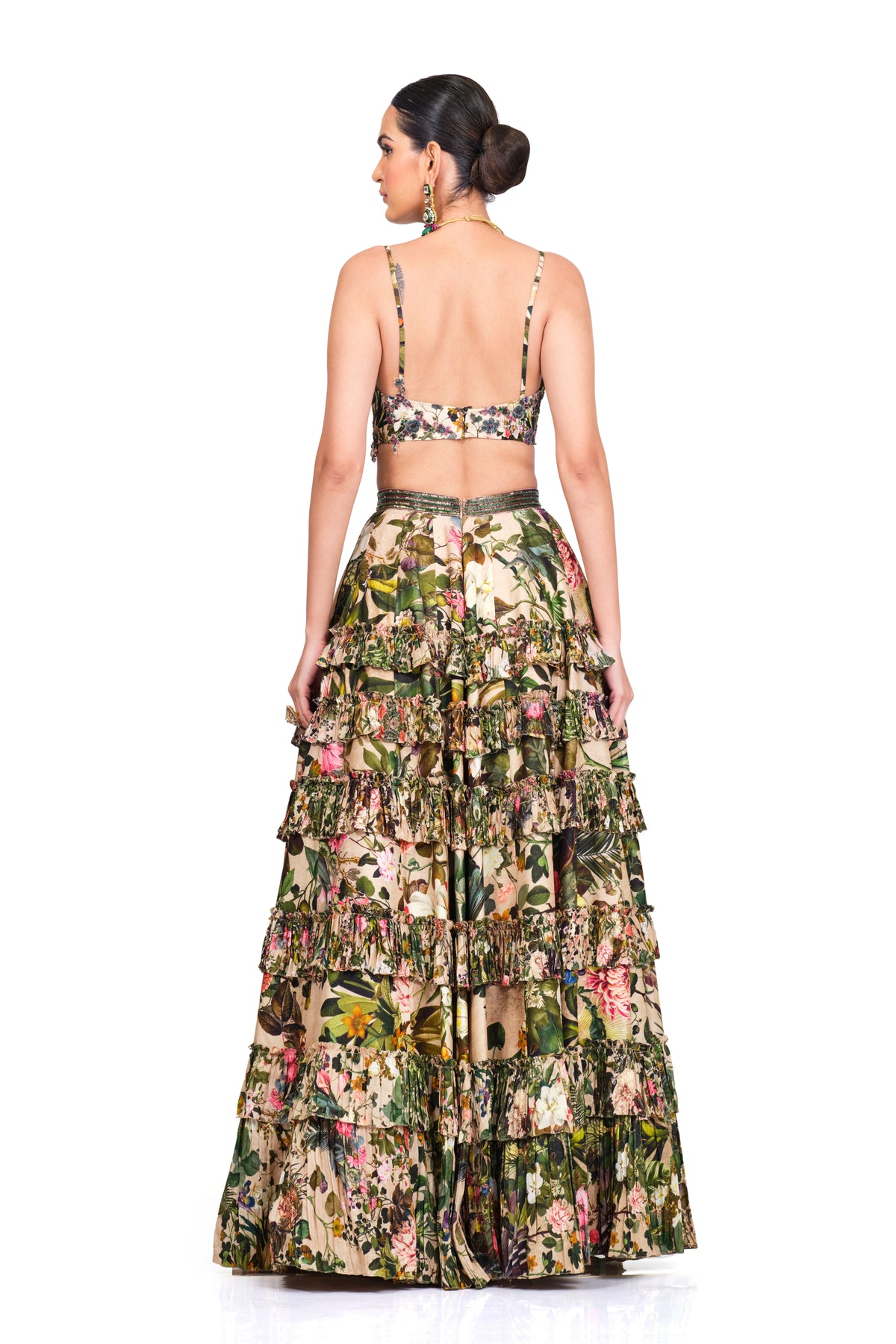 Printed Lehenga With Embroidered Blouse