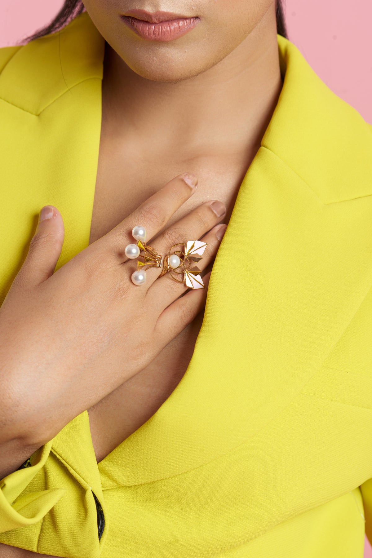 Pink Sienna Pearl Ring