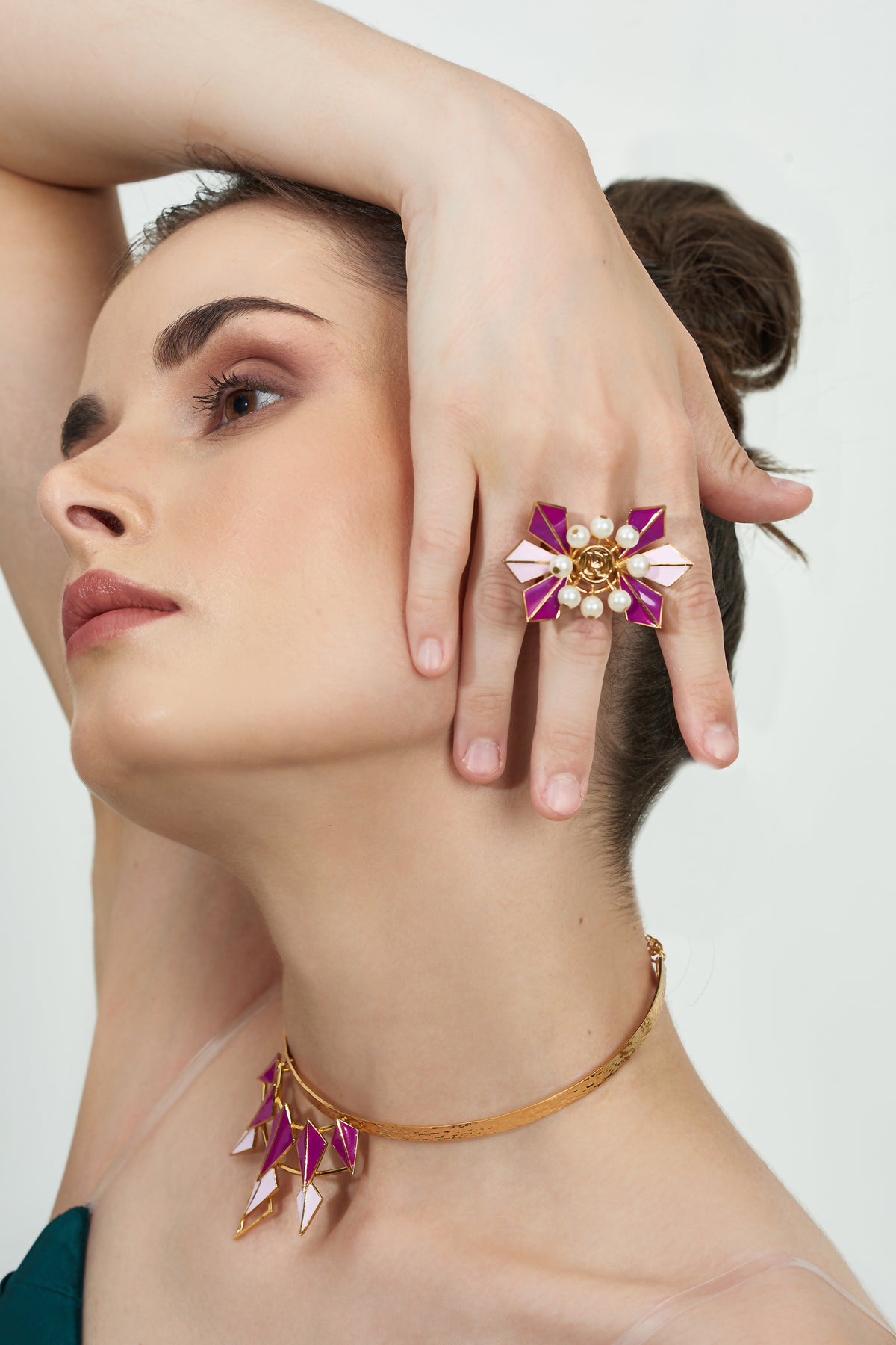 Pink Ziva Statement Ring