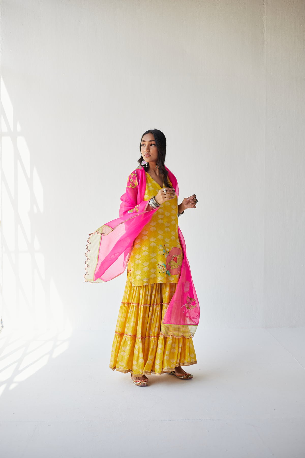 Yellow Gharara Set