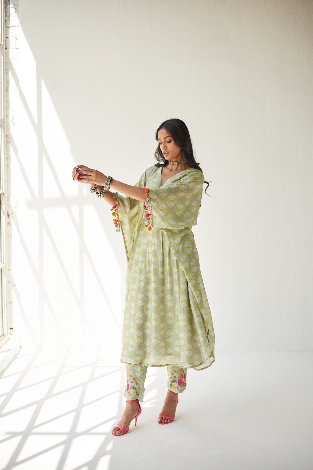 Grey Kaftan Set
