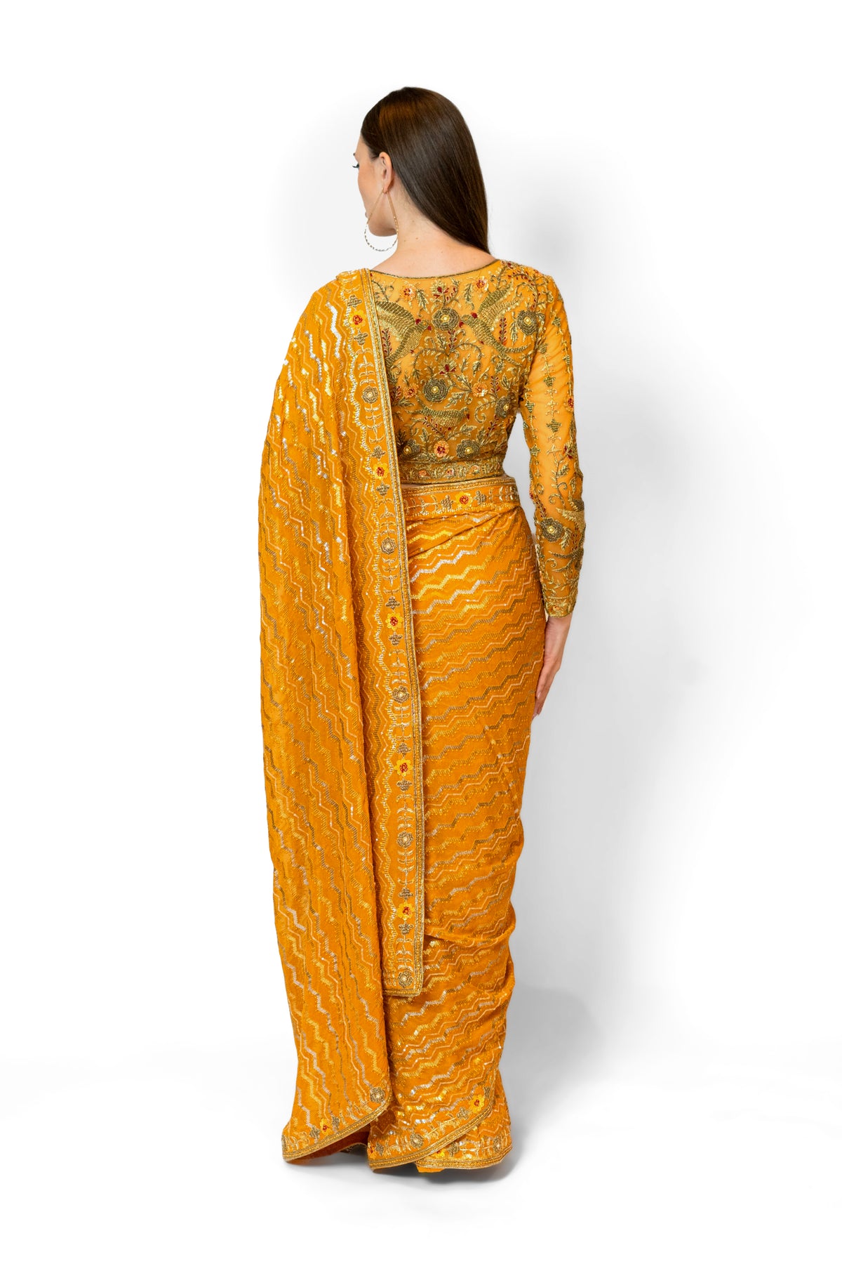 Mustard Yellow Zaynab Sari Set