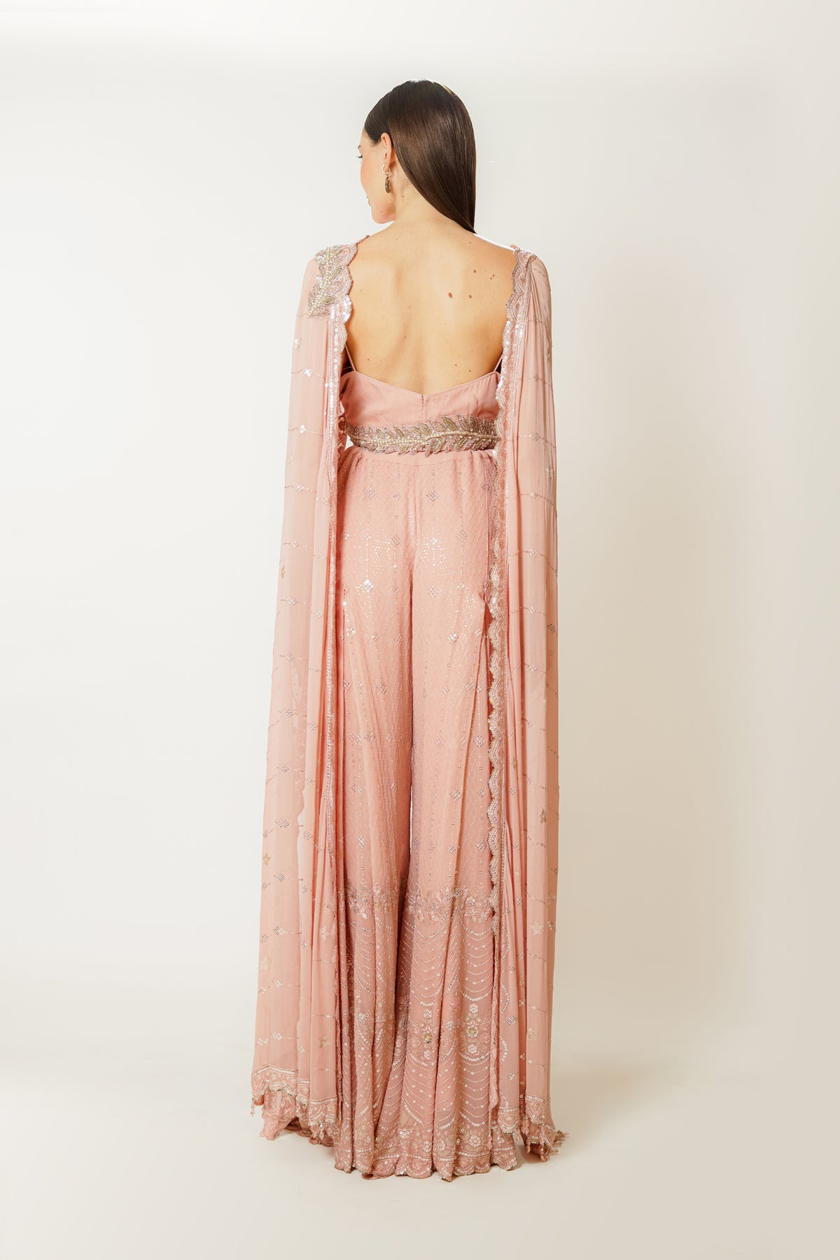 Adha Blush Pink Cape Set