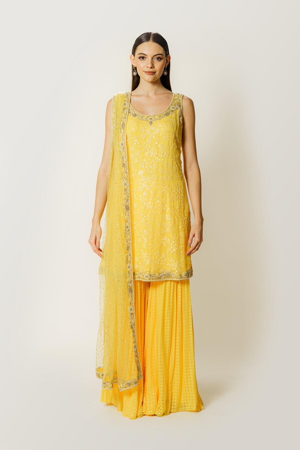 Ayat Lemon And Yellow Kurta Set