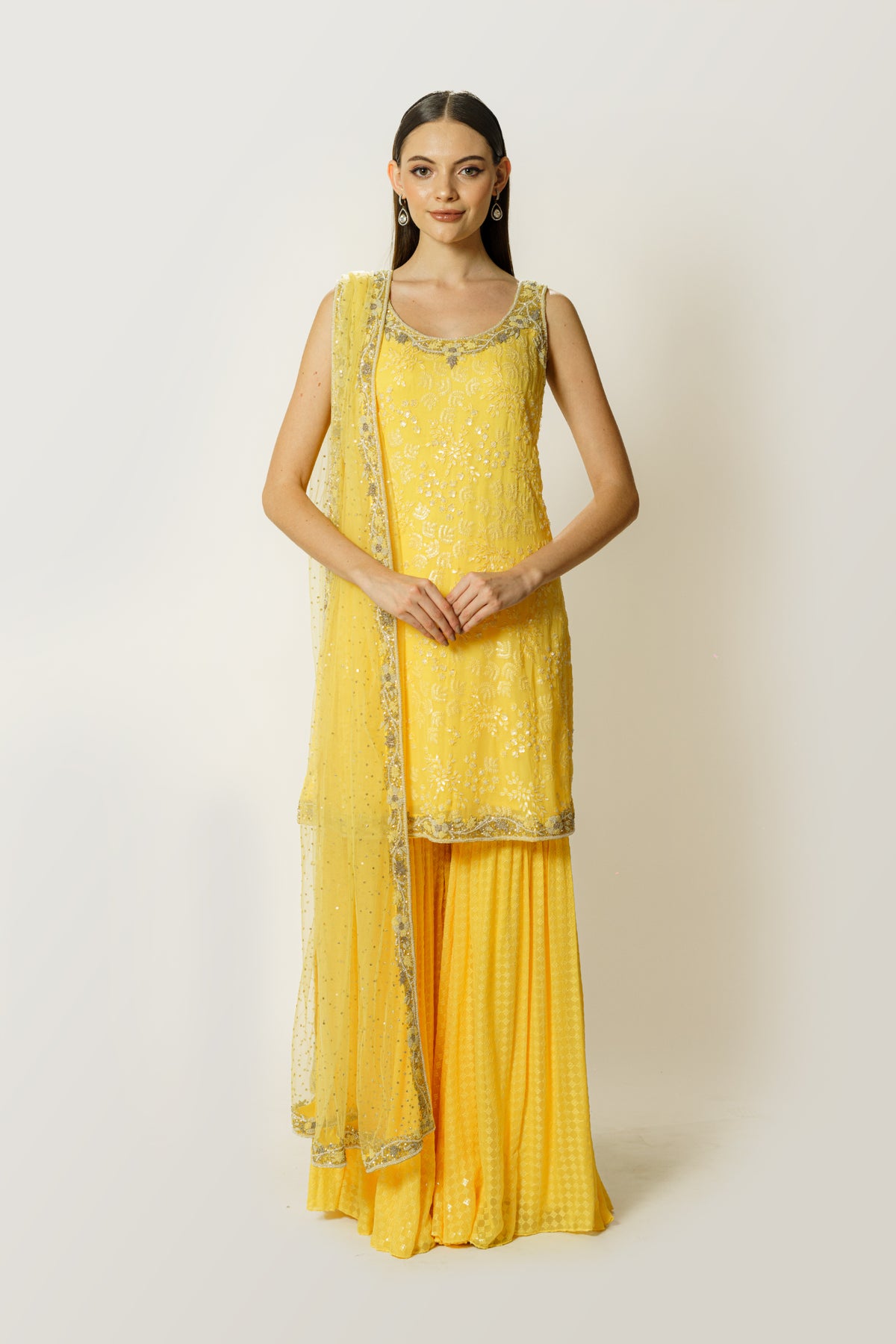 Ayat Lemon And Yellow Kurta Set