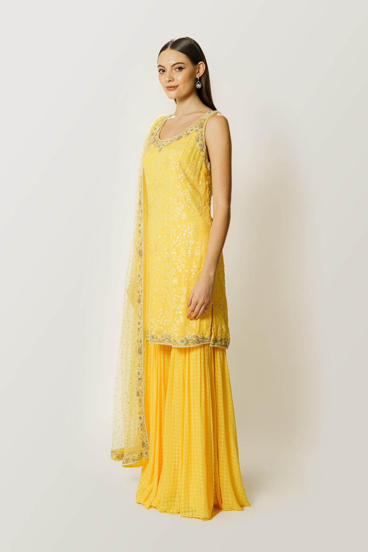 Ayat Lemon And Yellow Kurta Set