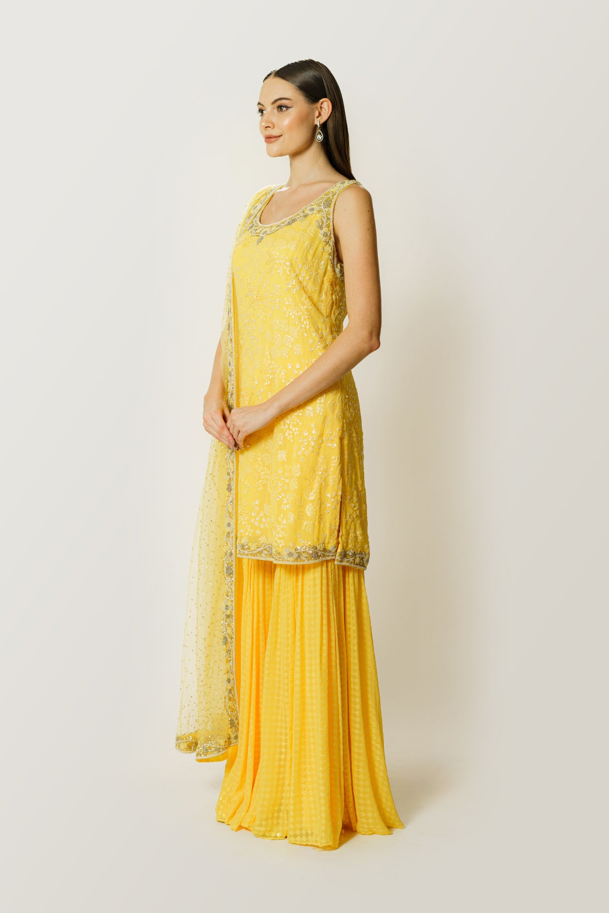 Ayat Lemon And Yellow Kurta Set