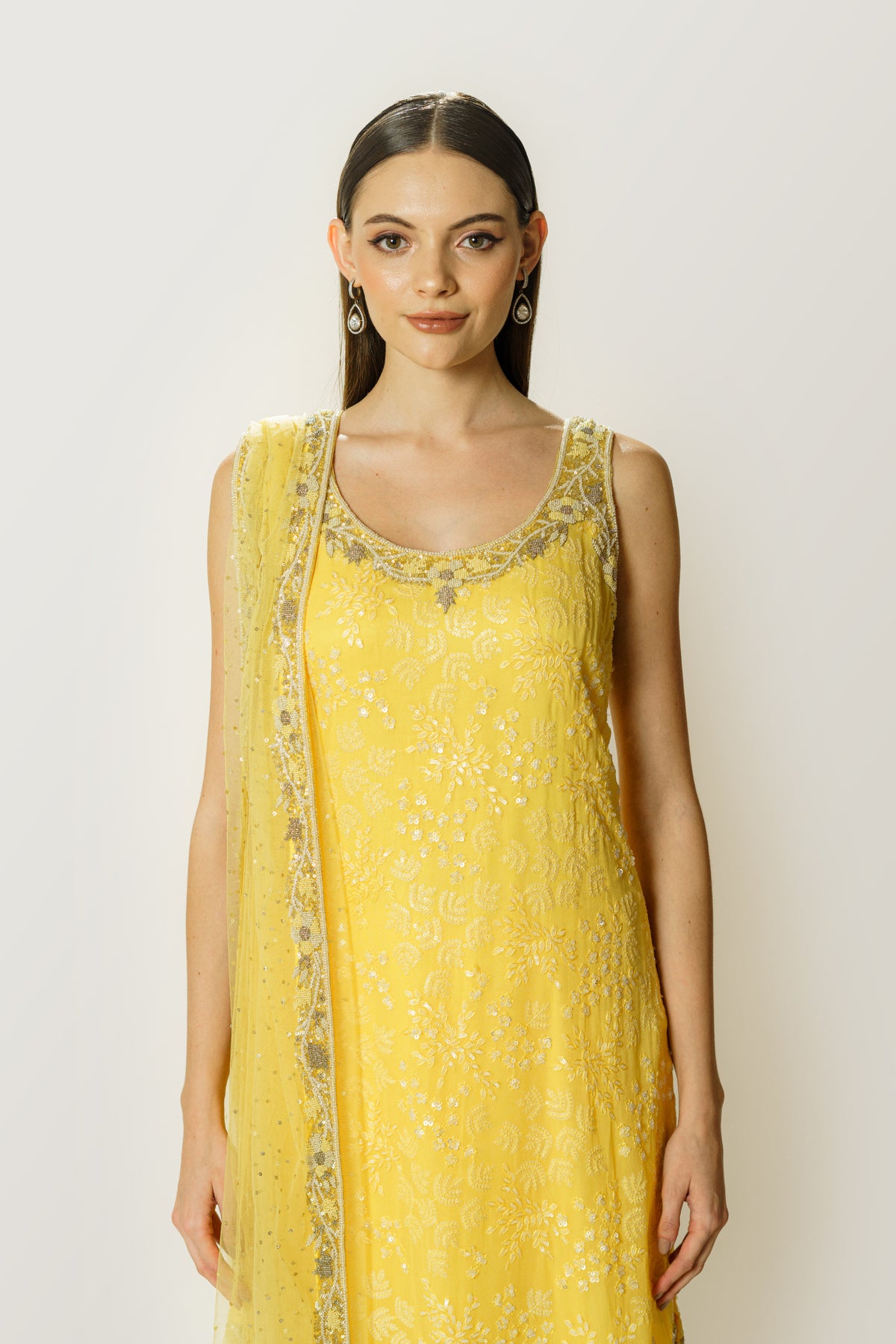 Ayat Lemon And Yellow Kurta Set