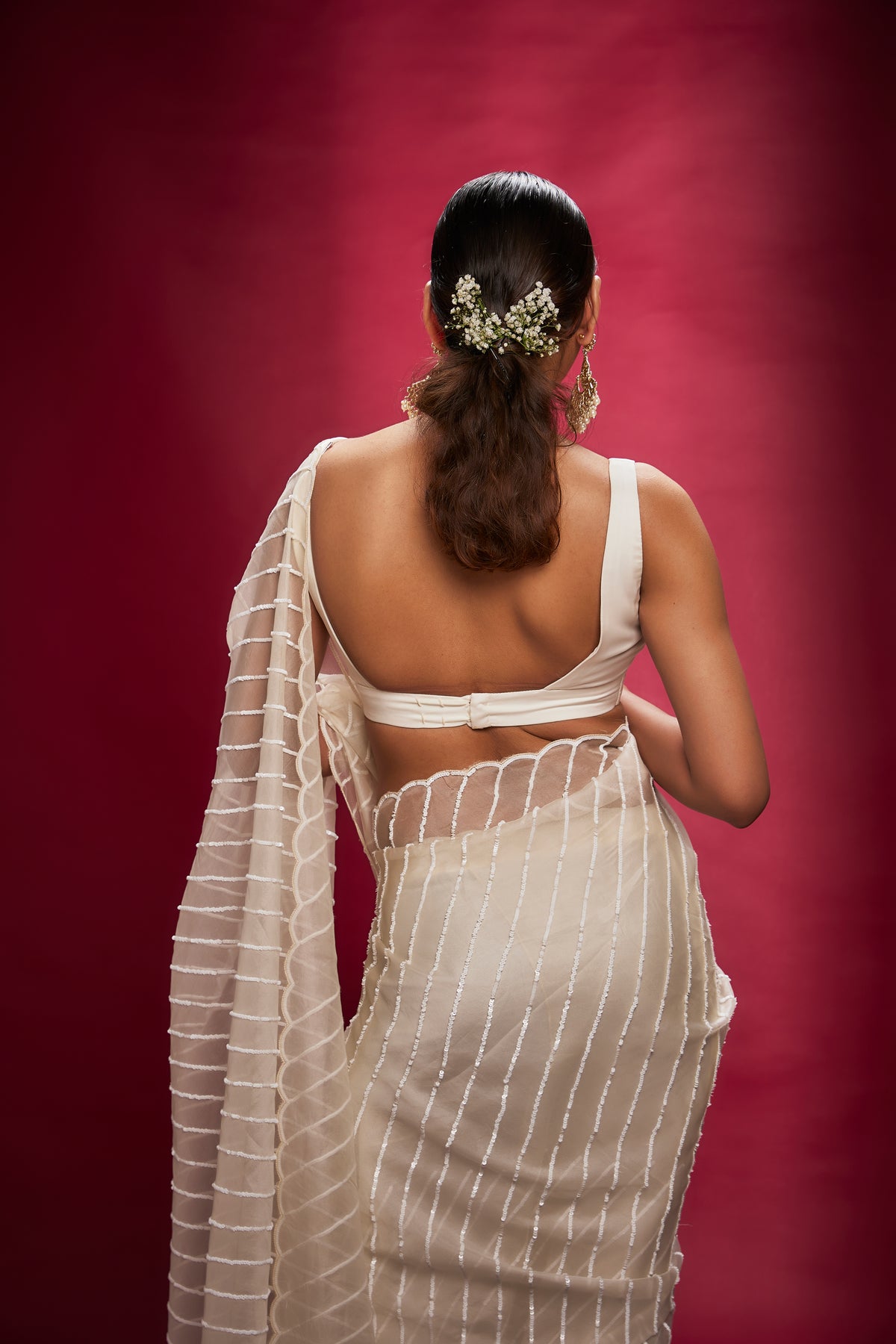 White on white sequin