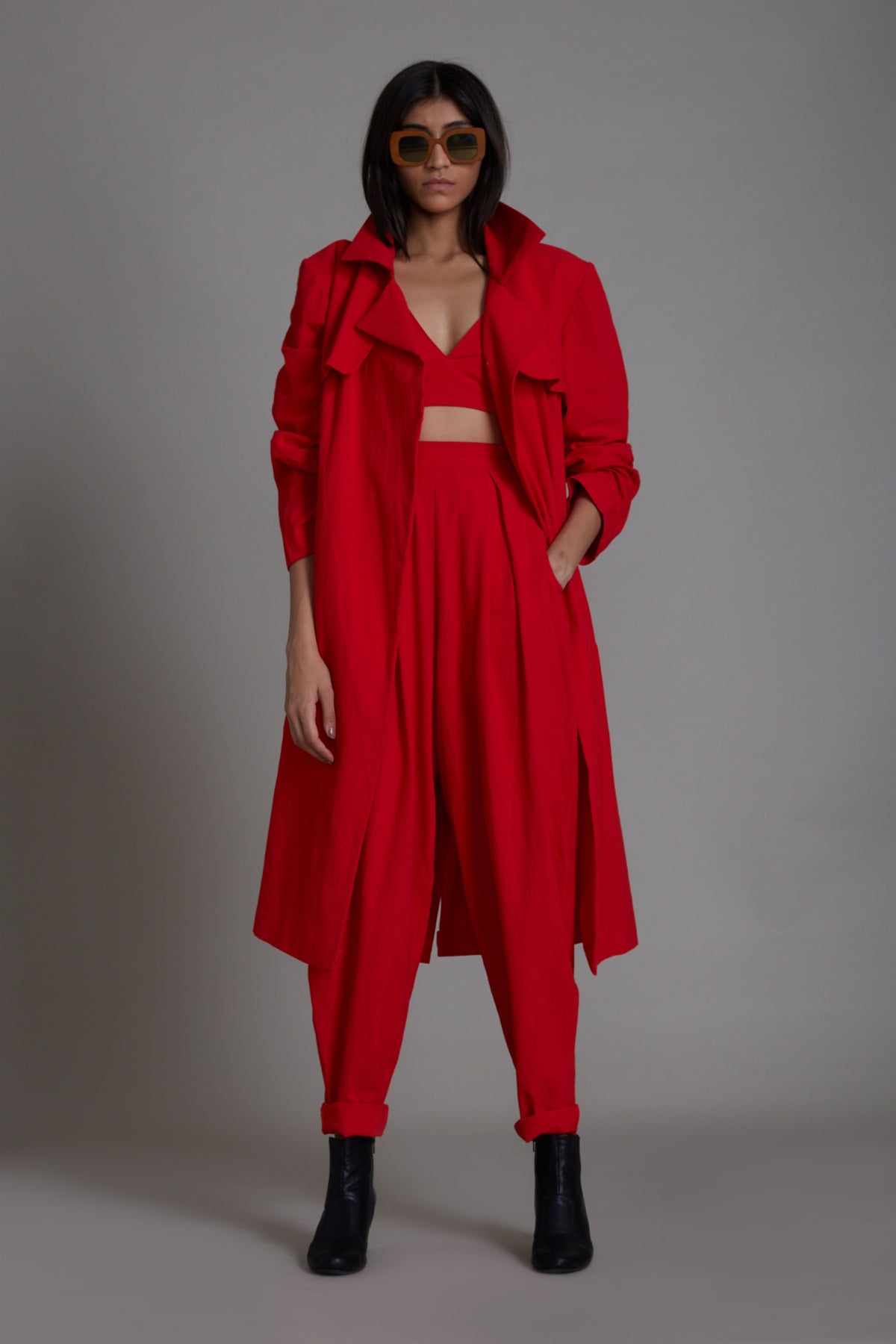 Red Milestone Jacket Set