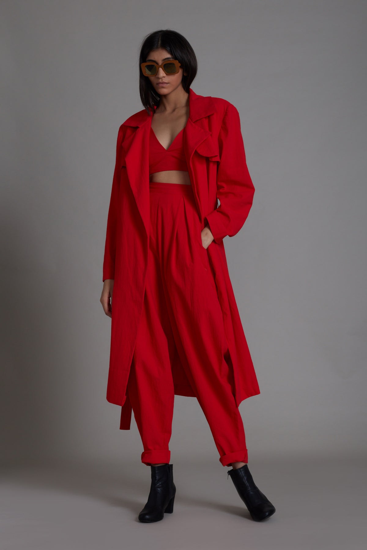 Red Milestone Jacket Set