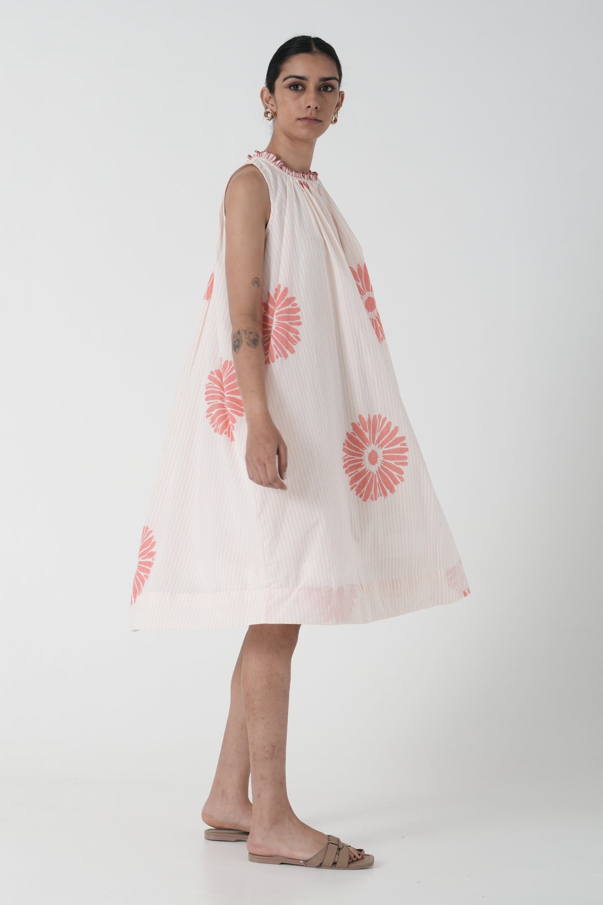 Flawless Flutter Peach Dress