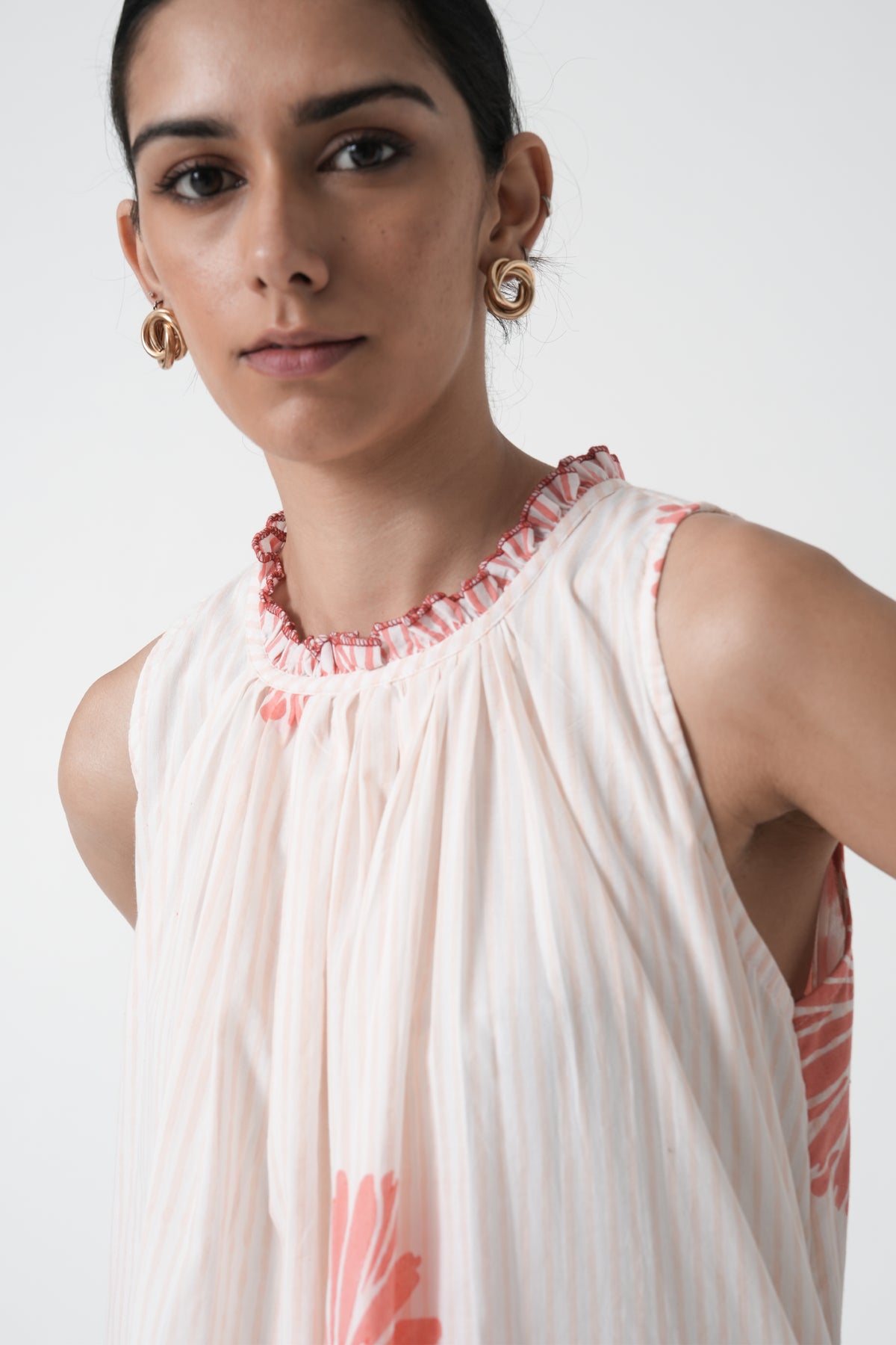 Flawless Flutter Peach Dress