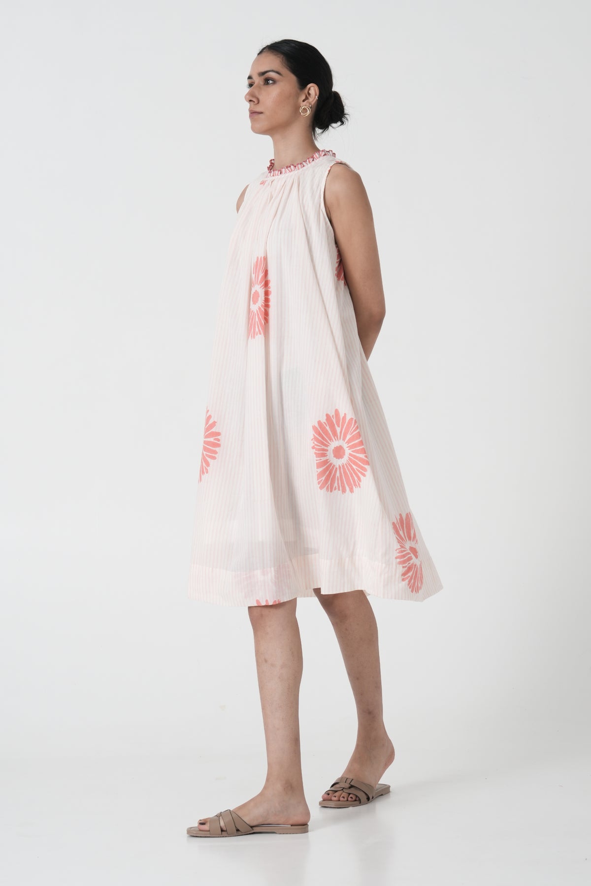 Flawless Flutter Peach Dress