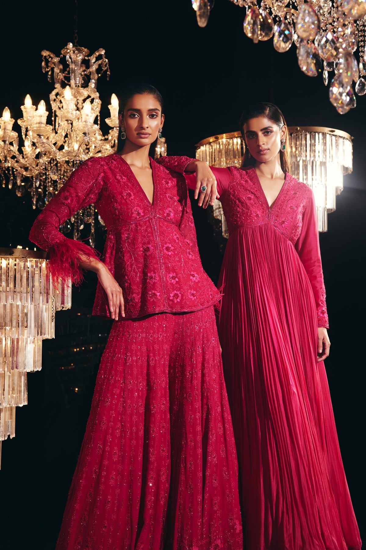 Jazlyn Peplum Sharara Set