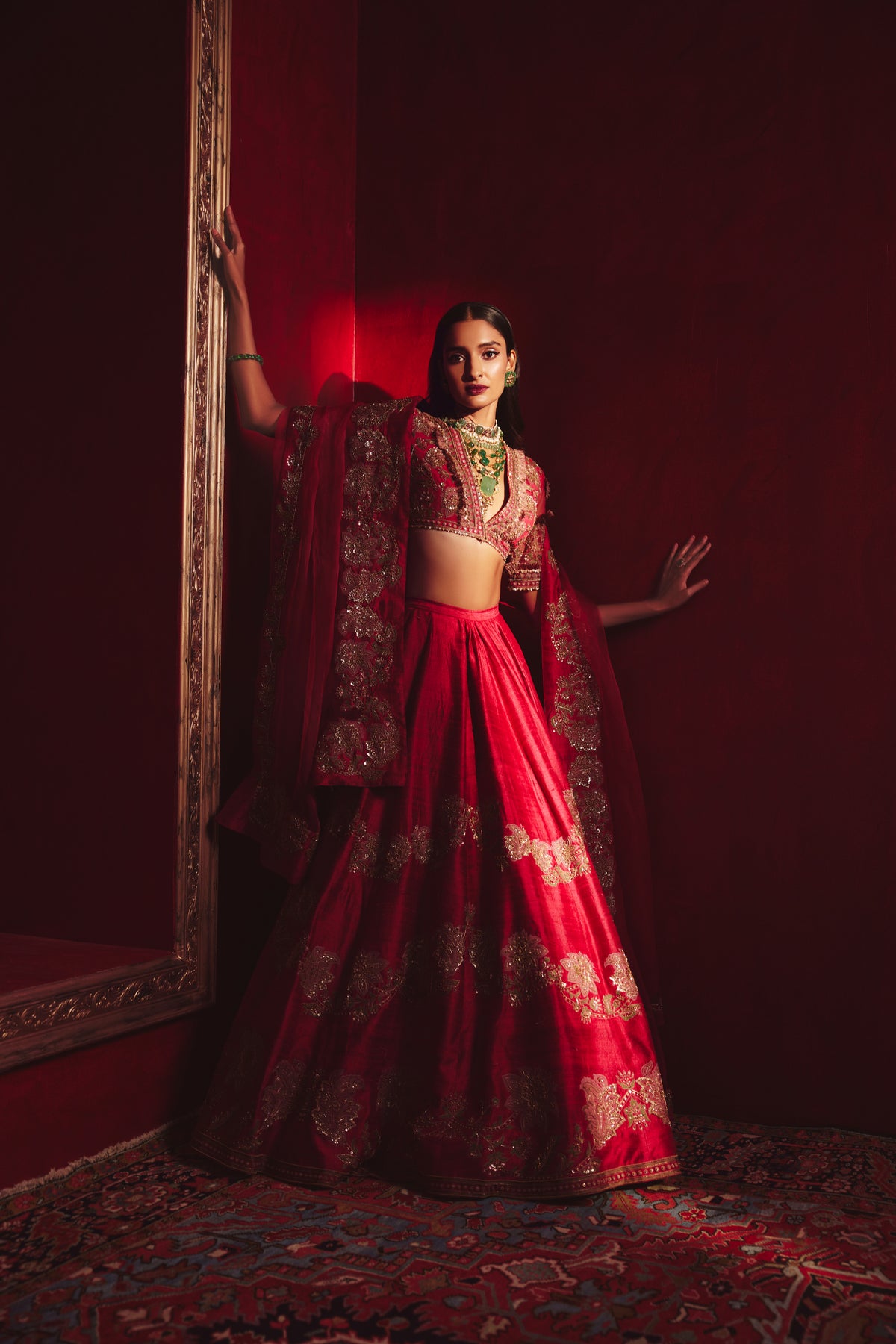 Reanna Red Lehenga Set
