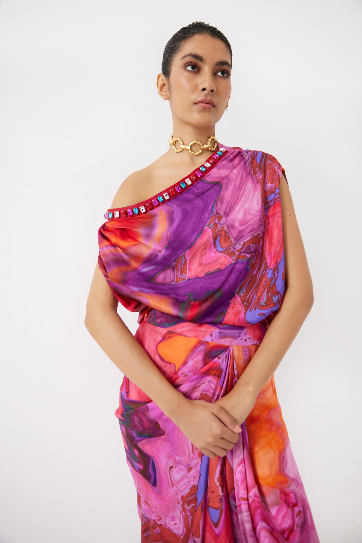 Red Sea Draped Co-ord Set