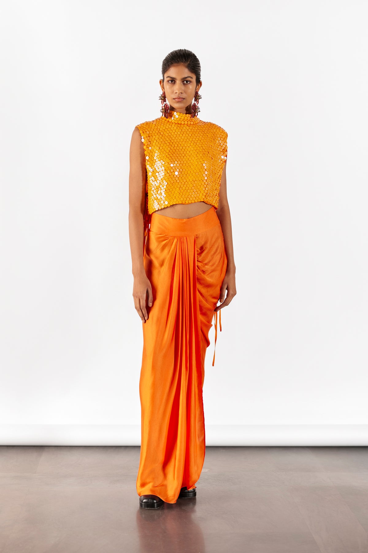 Zinnia Embroidered Top With Skirt