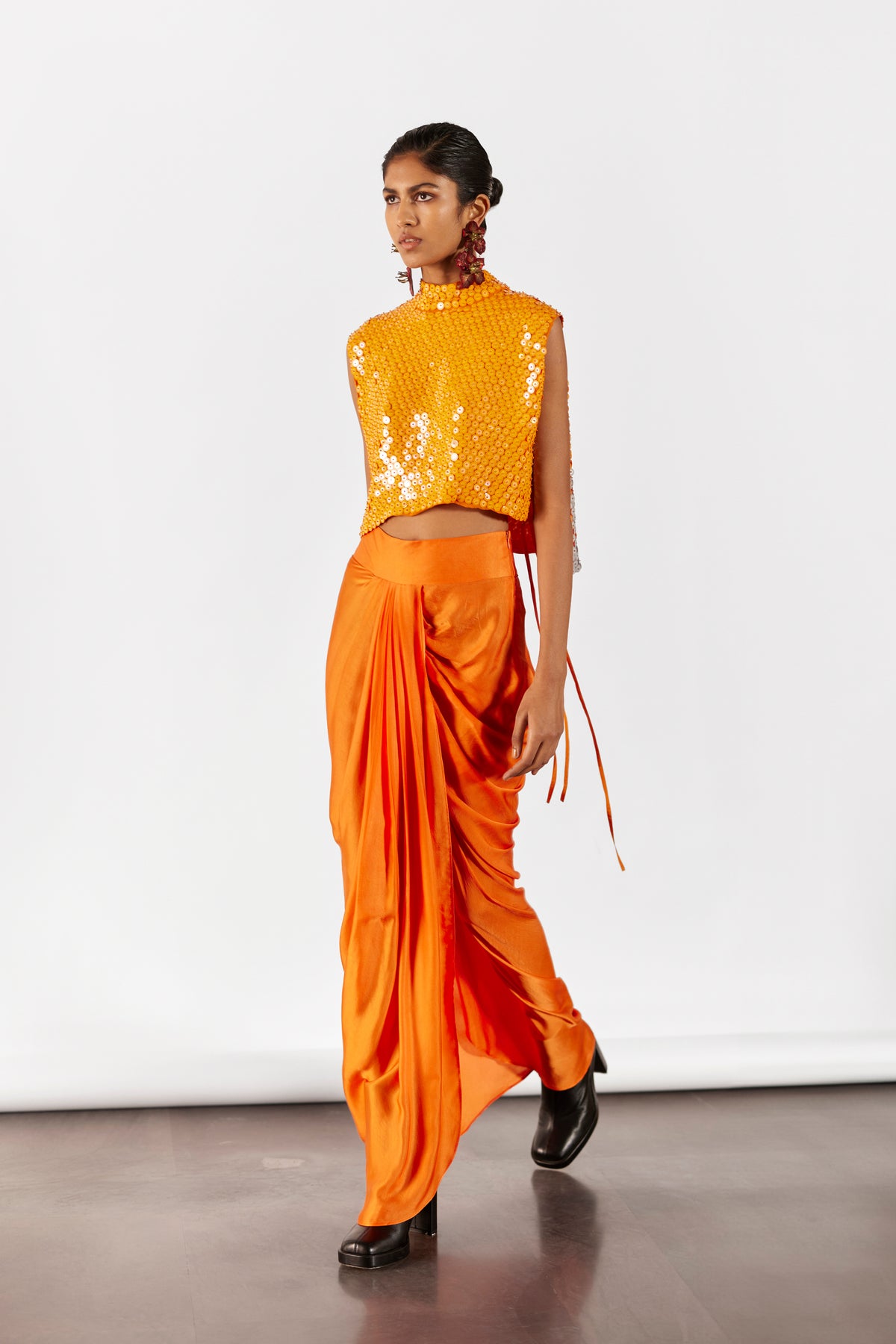 Zinnia Embroidered Top With Skirt